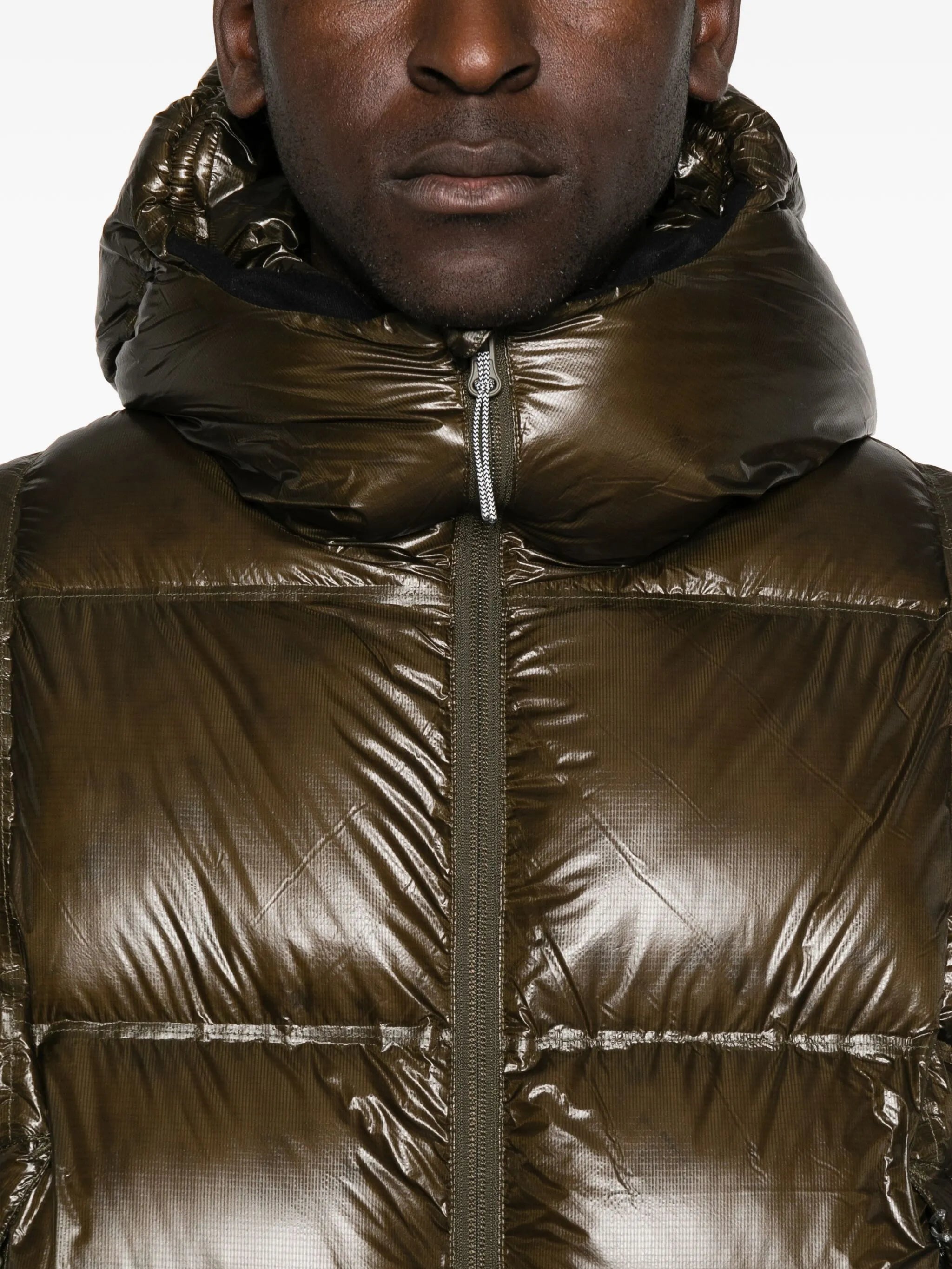 hooded quilted jacket