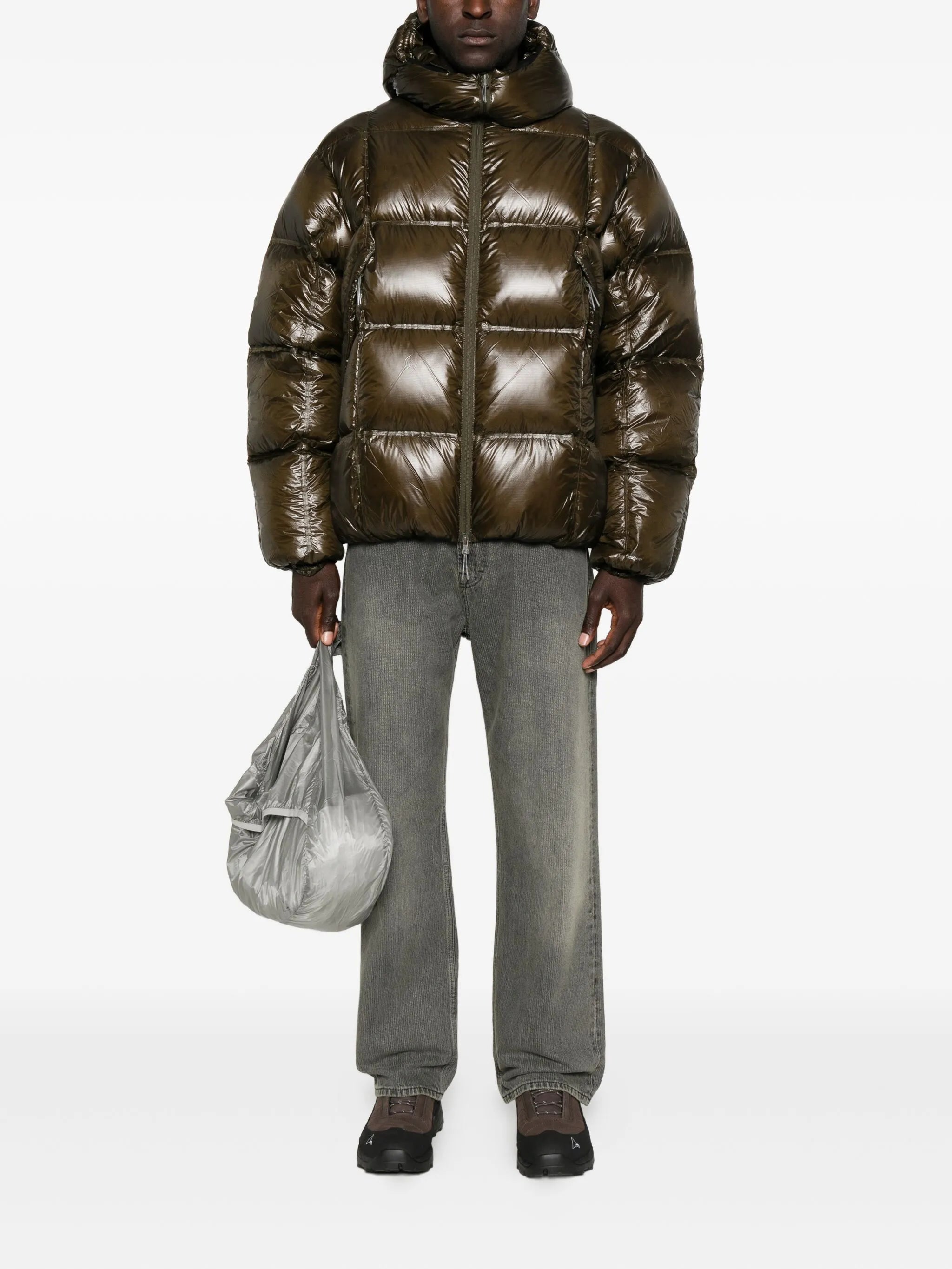 hooded quilted jacket