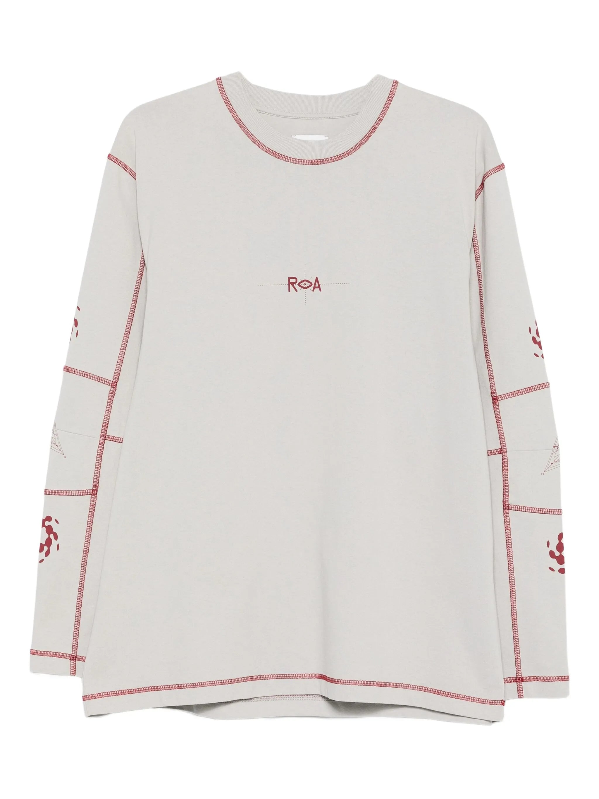 stitch-detail long-sleeve T-shirt
