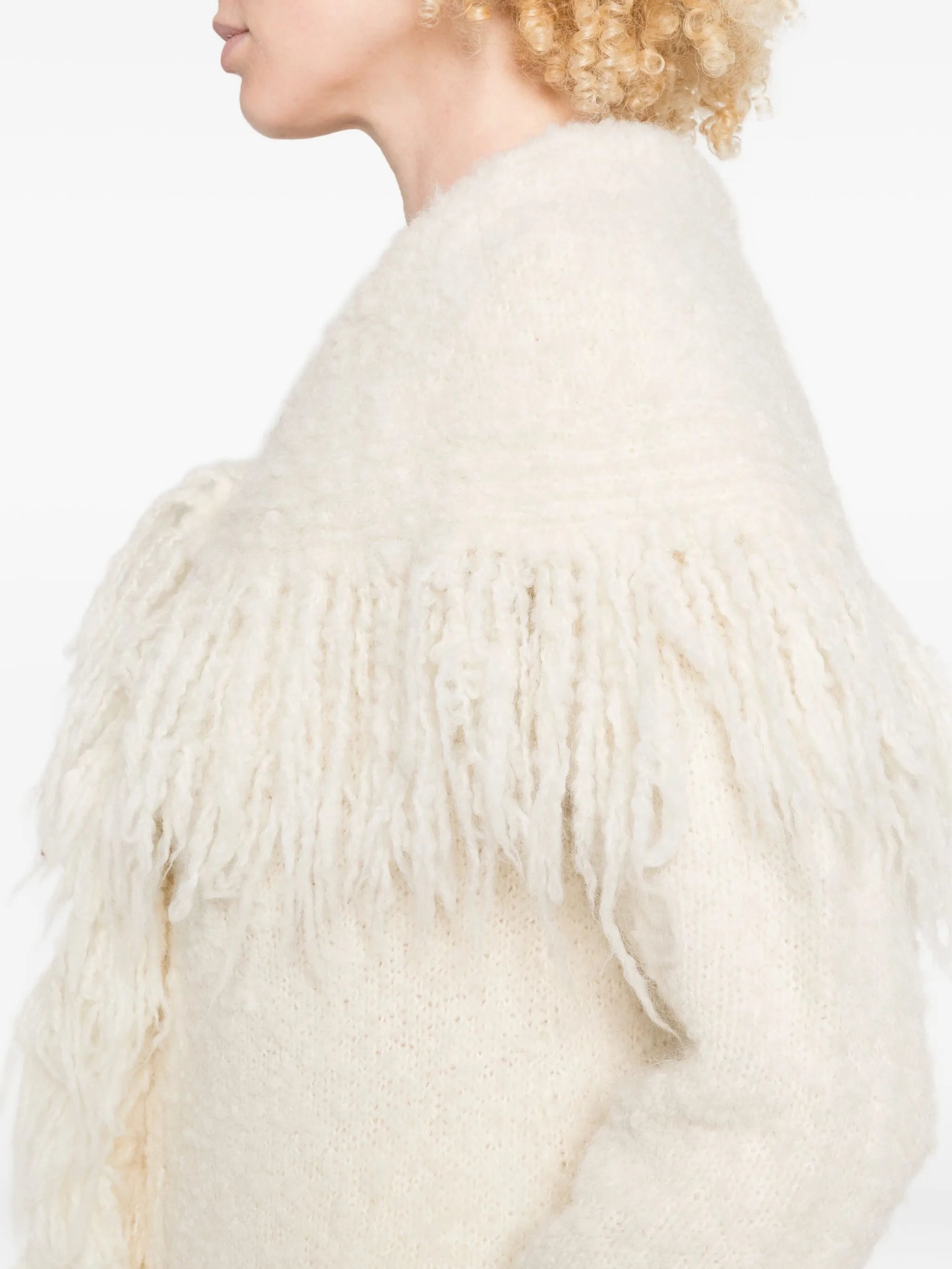 Victoria fringe-trimmed coat