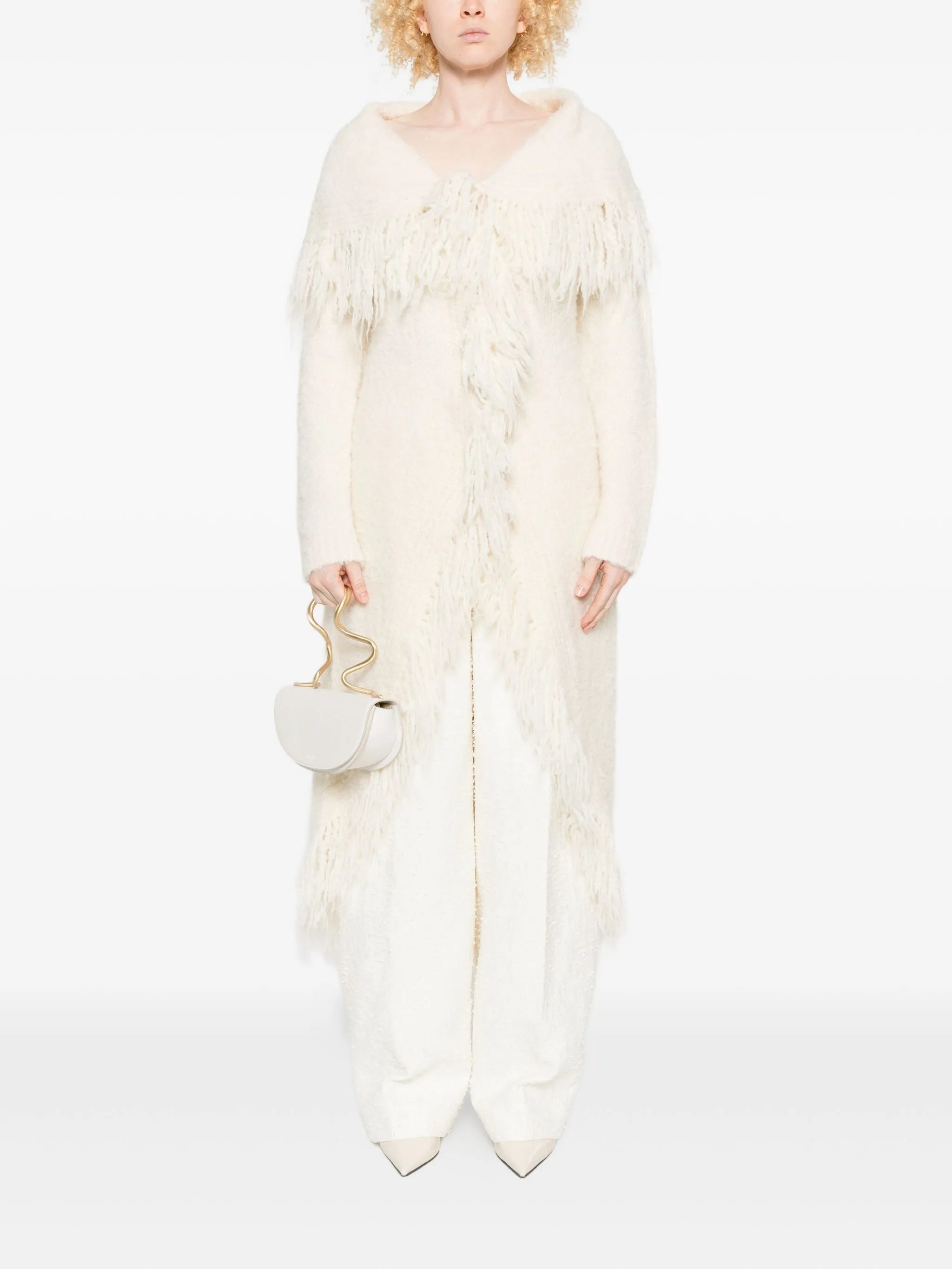 Victoria fringe-trimmed coat