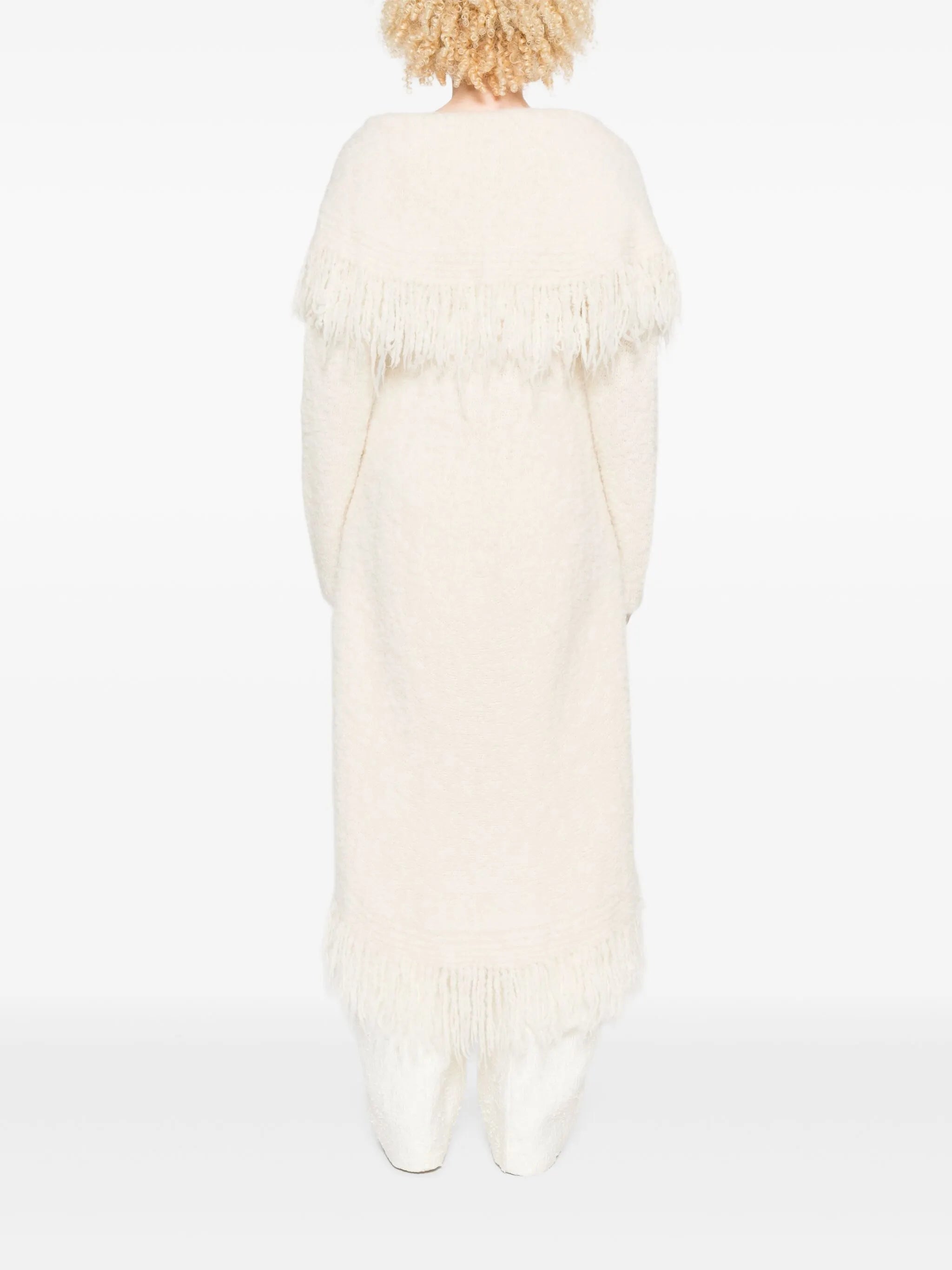 Victoria fringe-trimmed coat