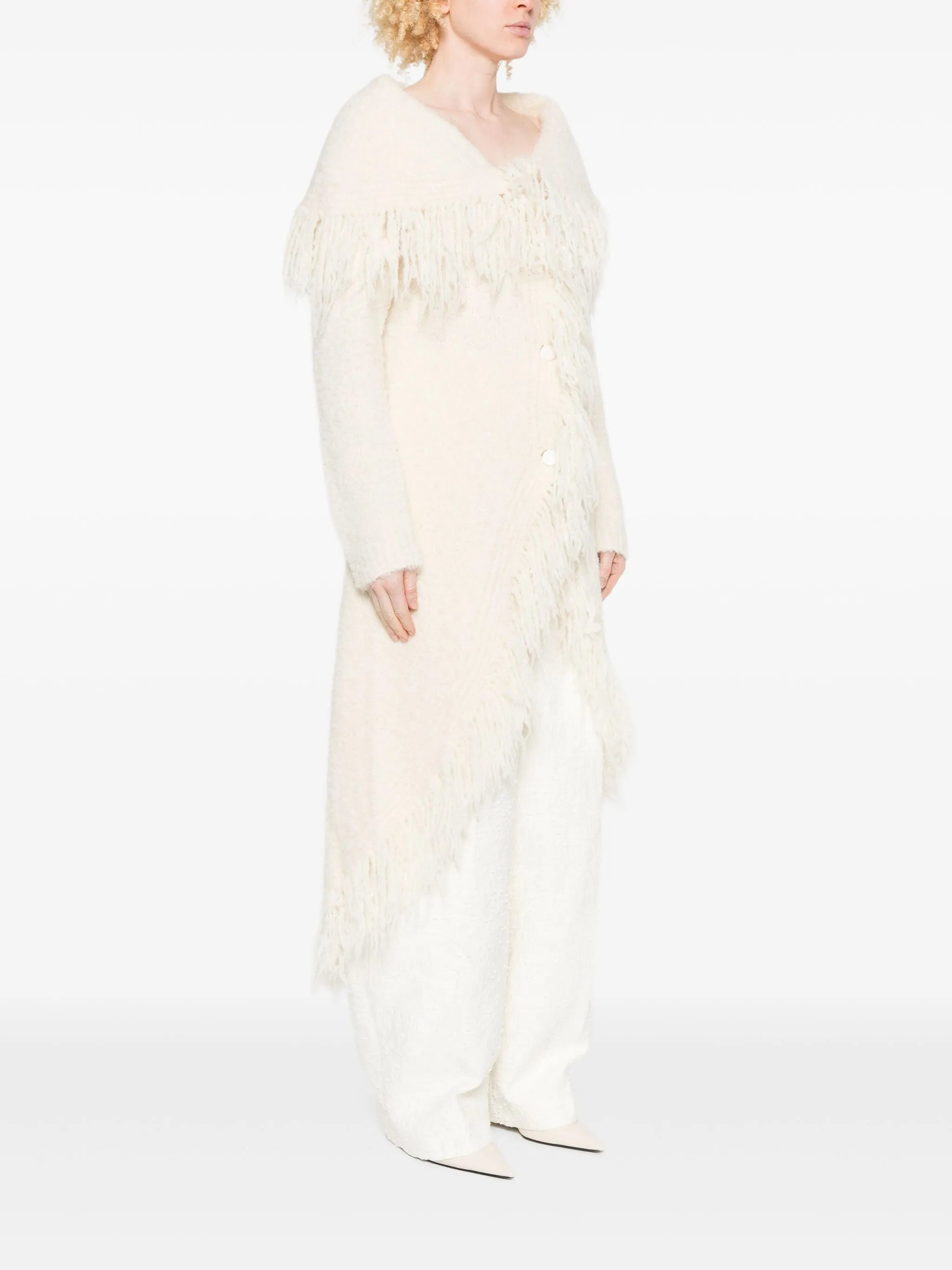 Victoria fringe-trimmed coat