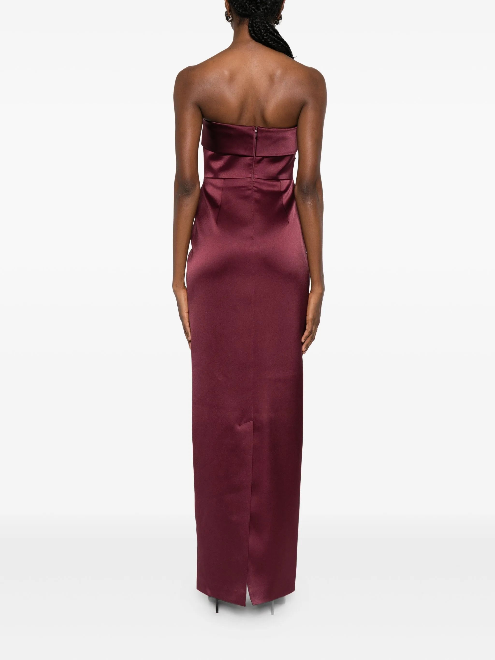 Rhea strapless midi dress