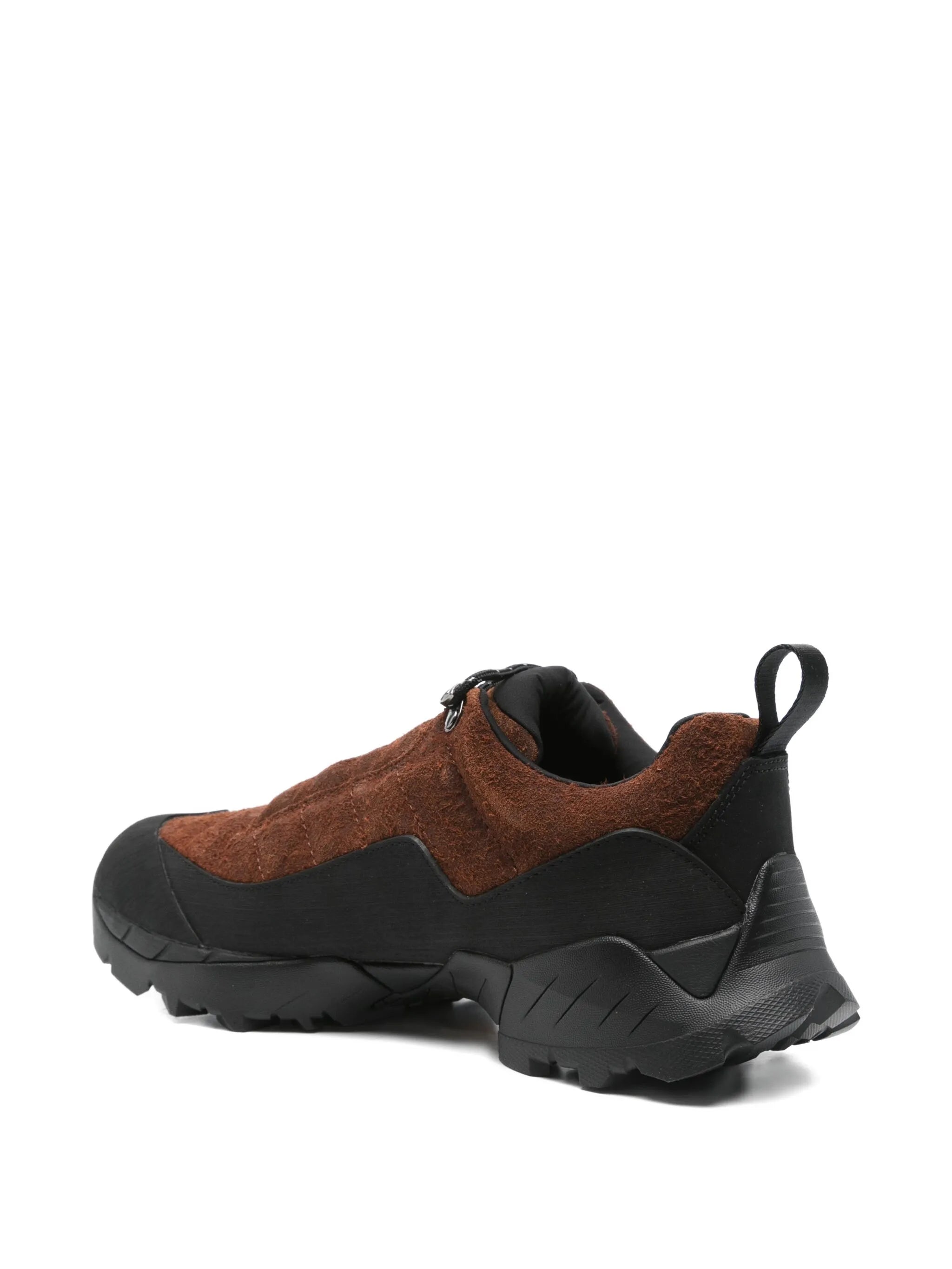 suede zip trainers