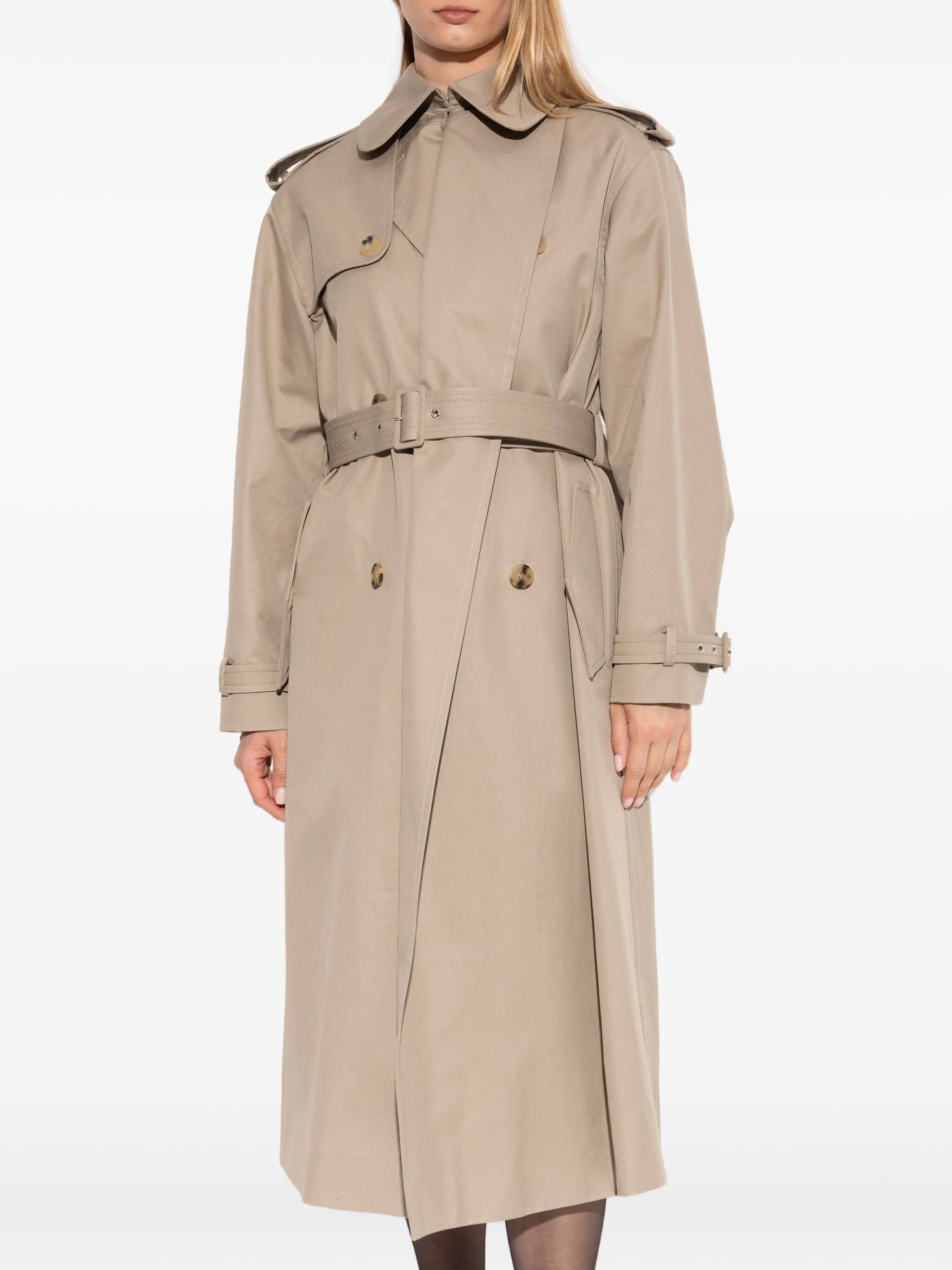 double-breasted trench coat