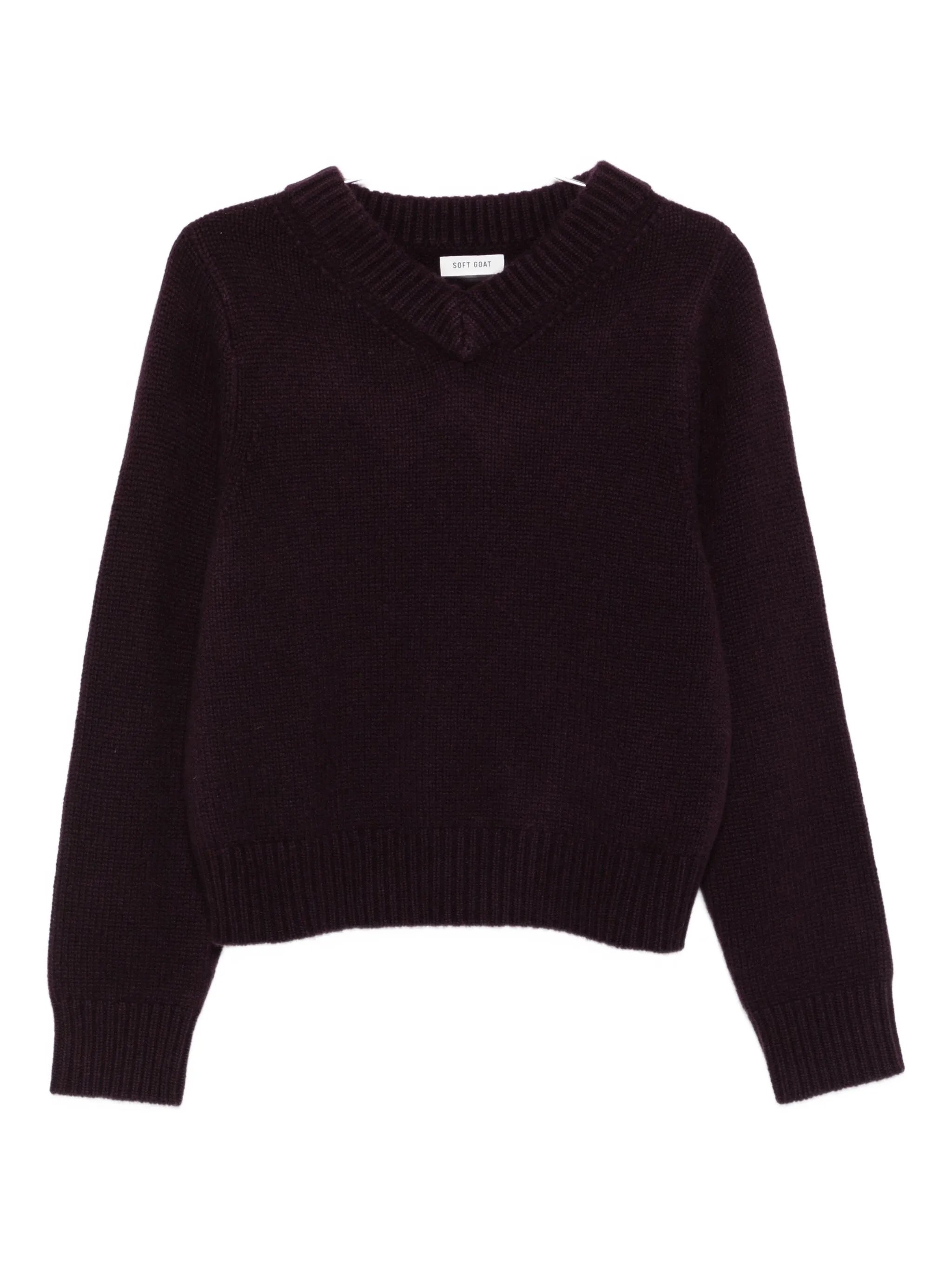 knit chunky V neck