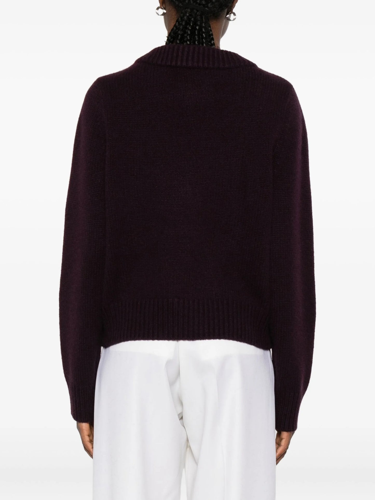 knit chunky V neck