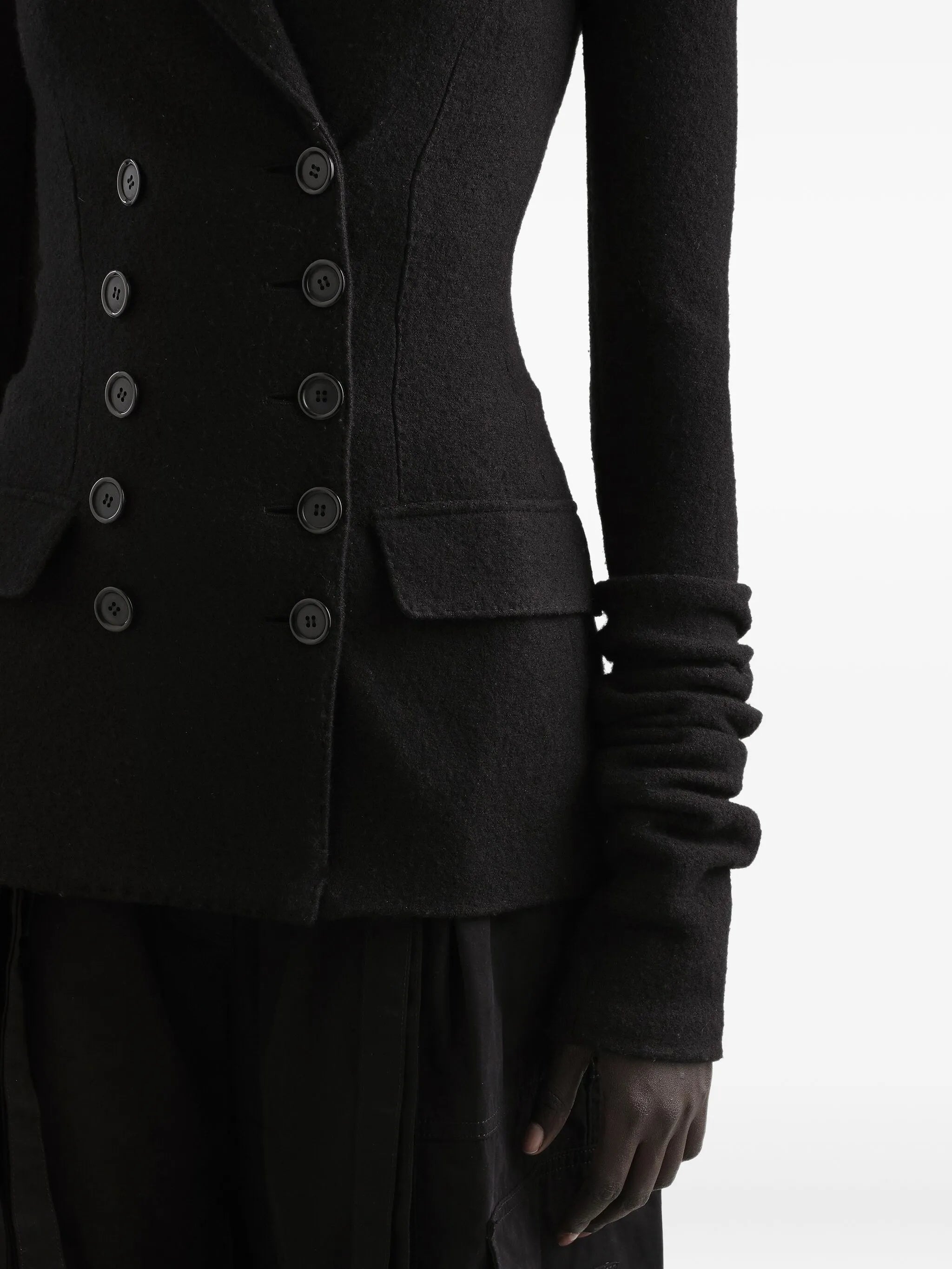 double-breasted fitted jacket