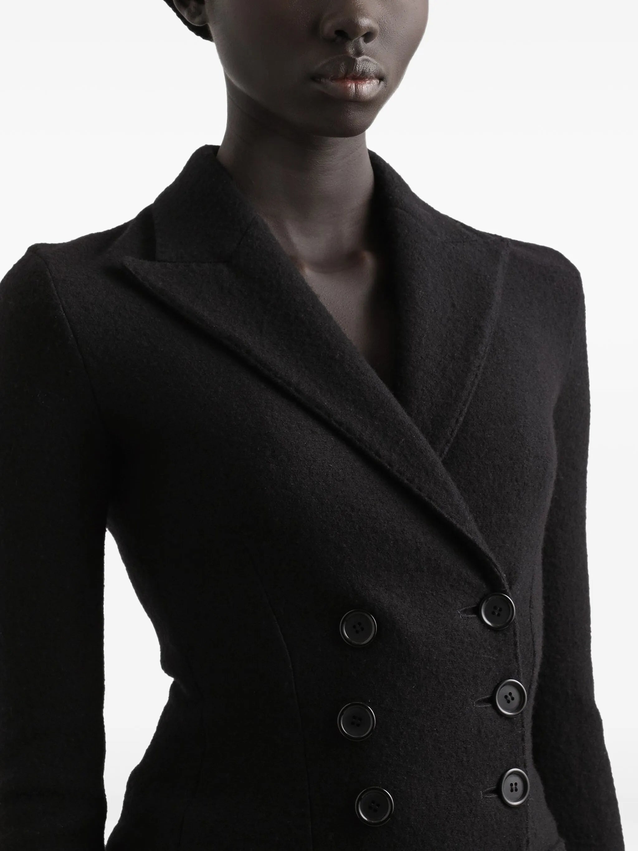 double-breasted fitted jacket