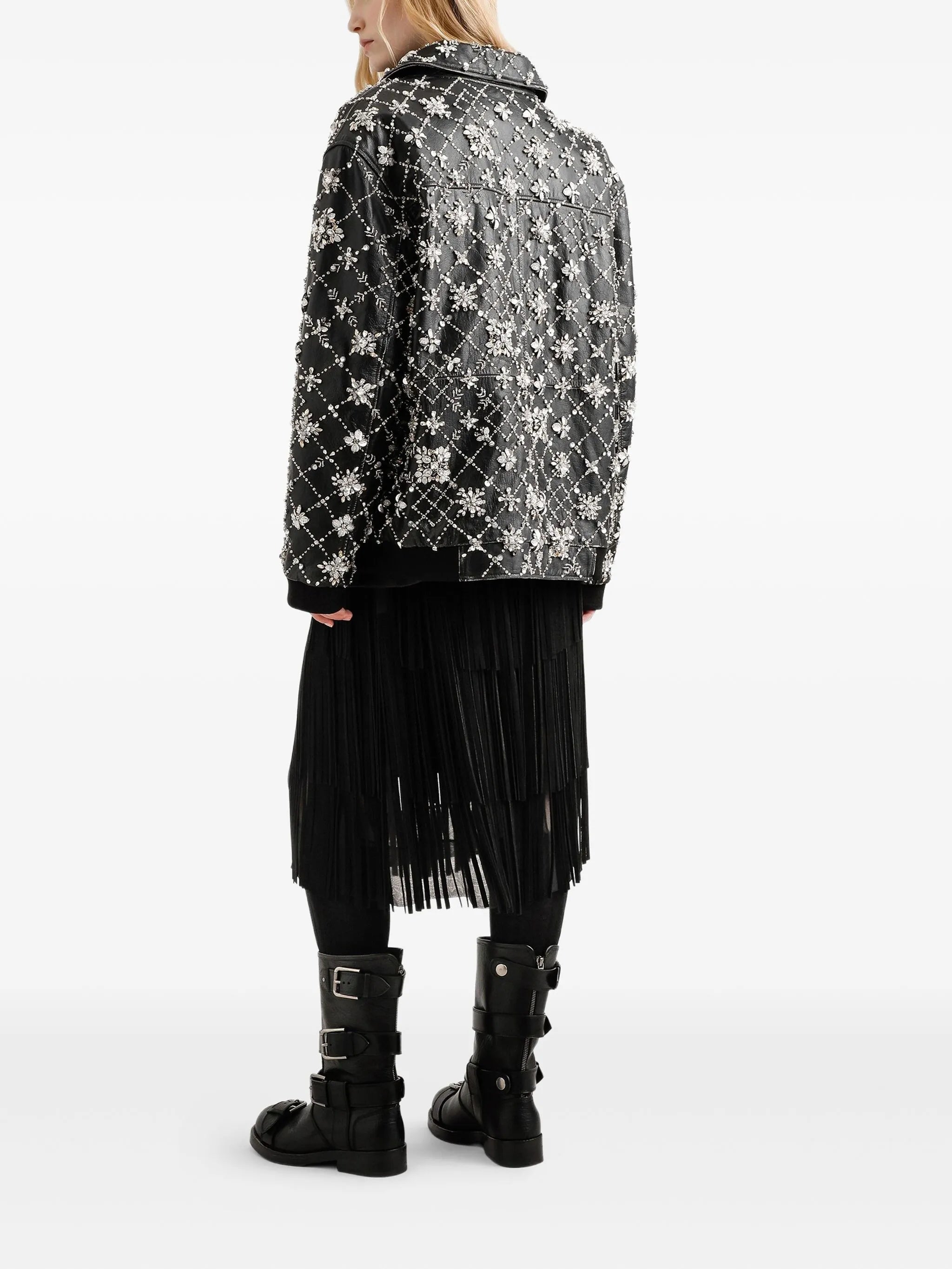 fringed organza skirt