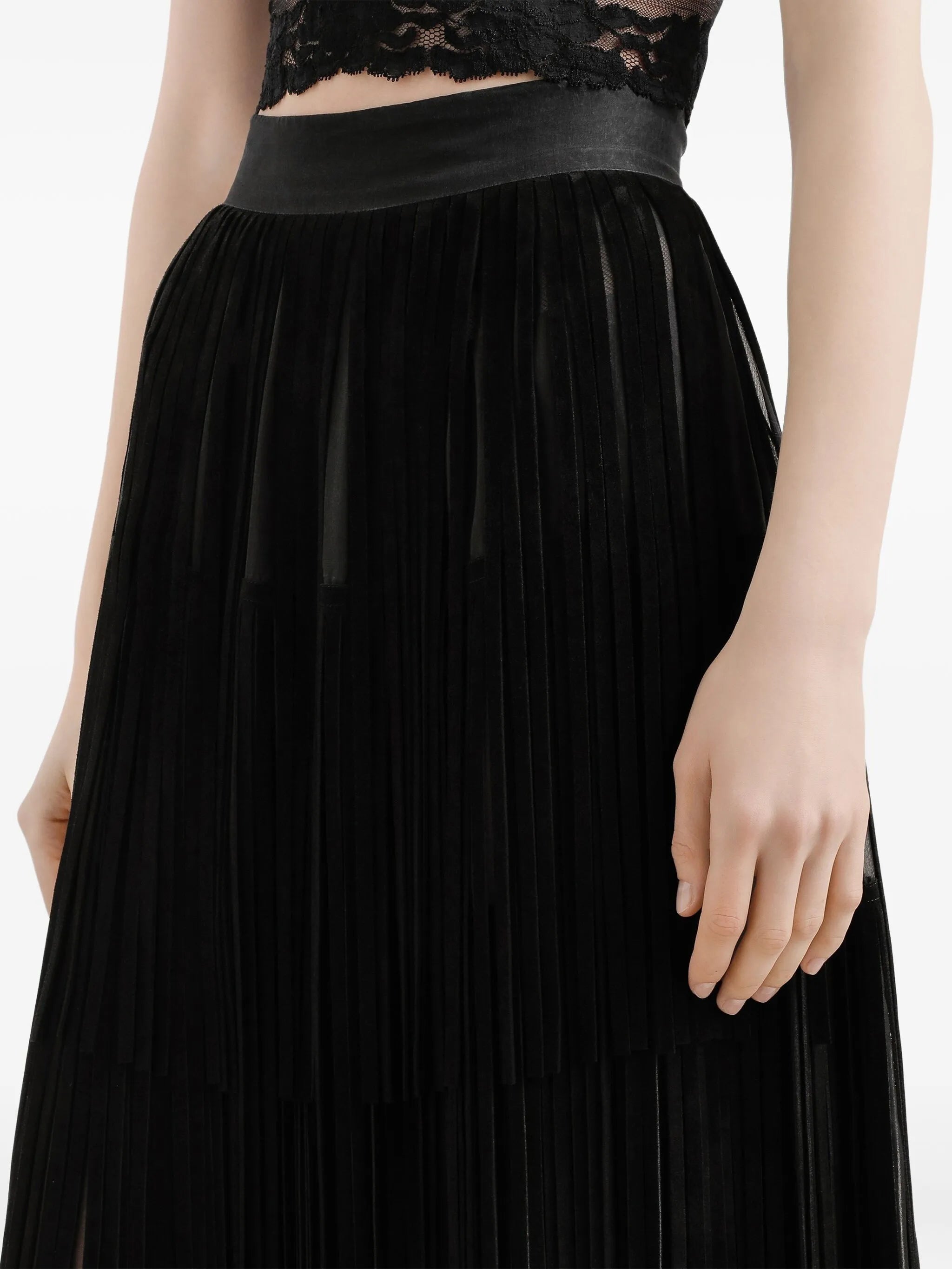 fringed organza skirt