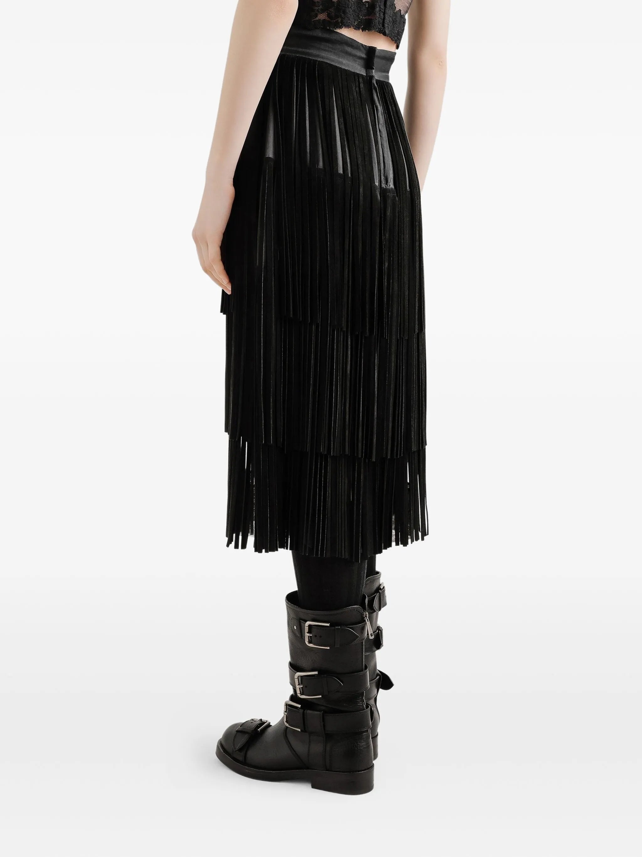 fringed organza skirt