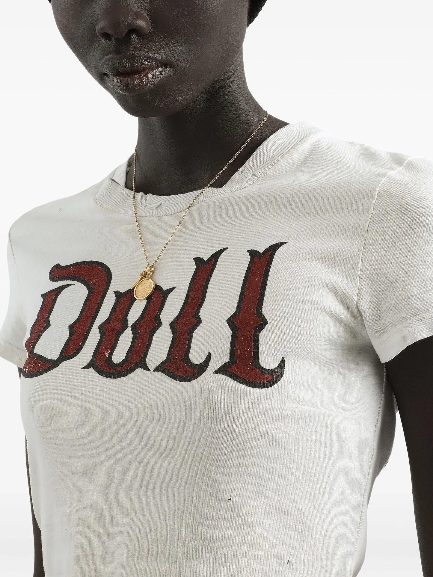 doll-print crop top