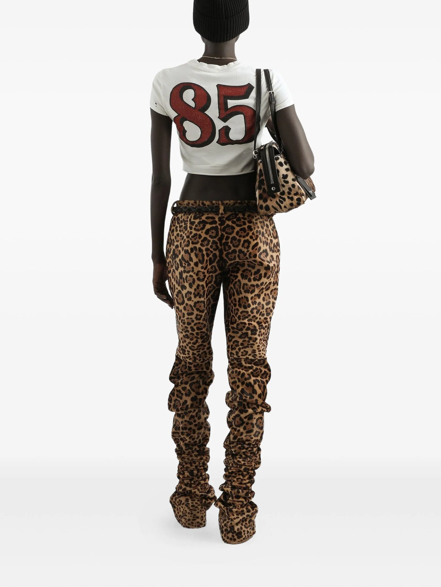 doll-print crop top