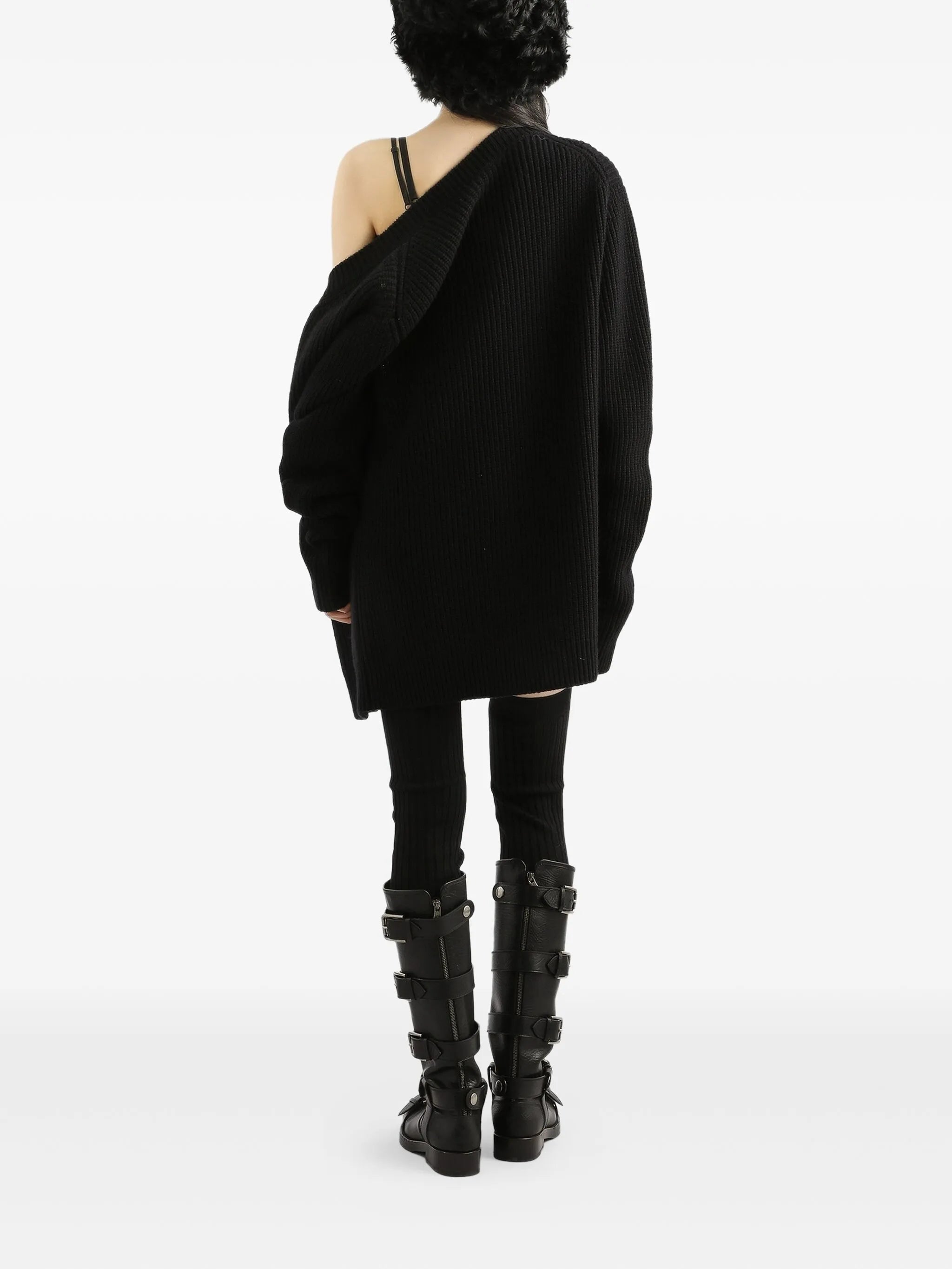 jewel-button ribbed cardigan
