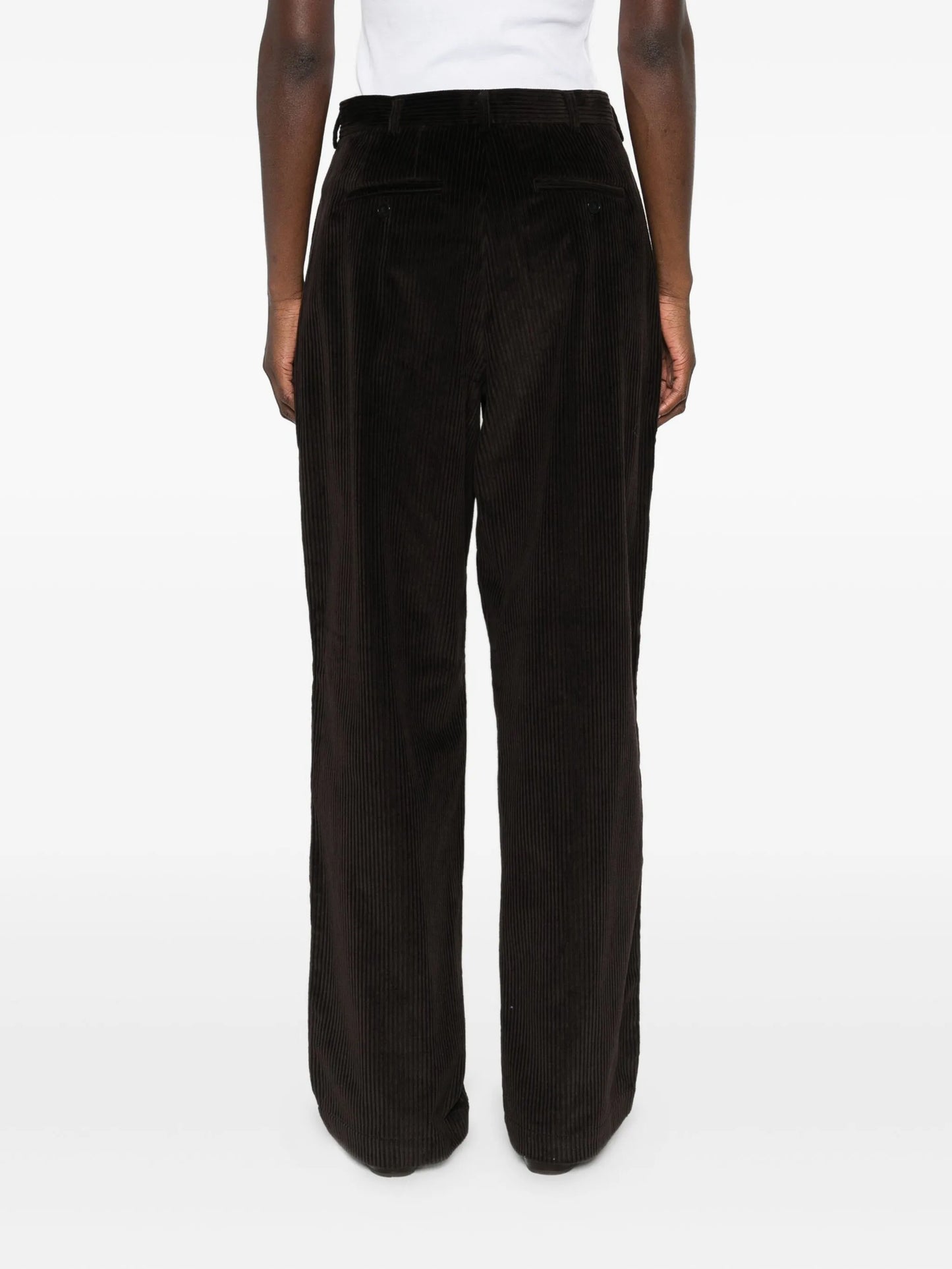 corduroy straight-leg trousers