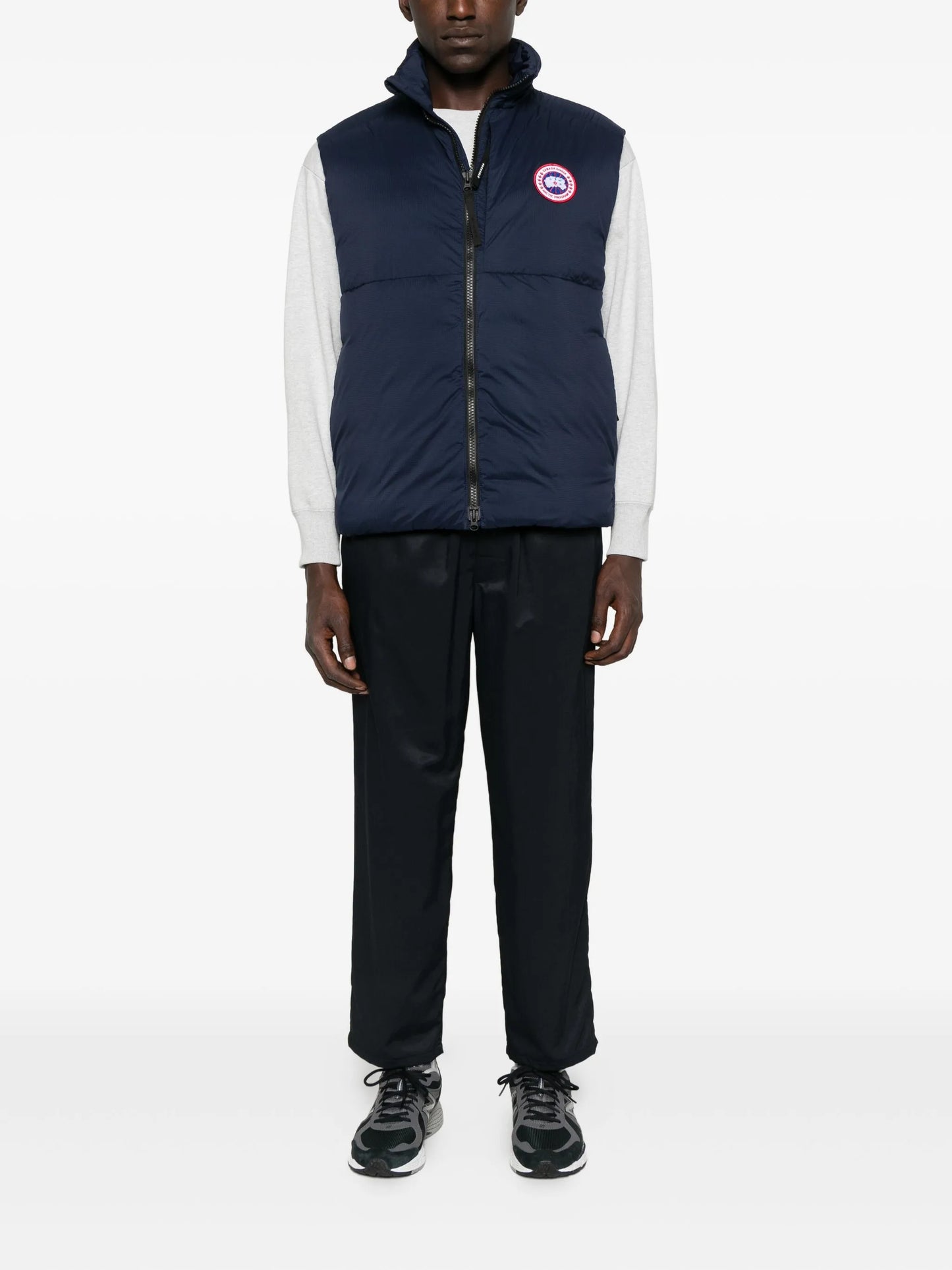 Lodge logo-patch quilted gilet