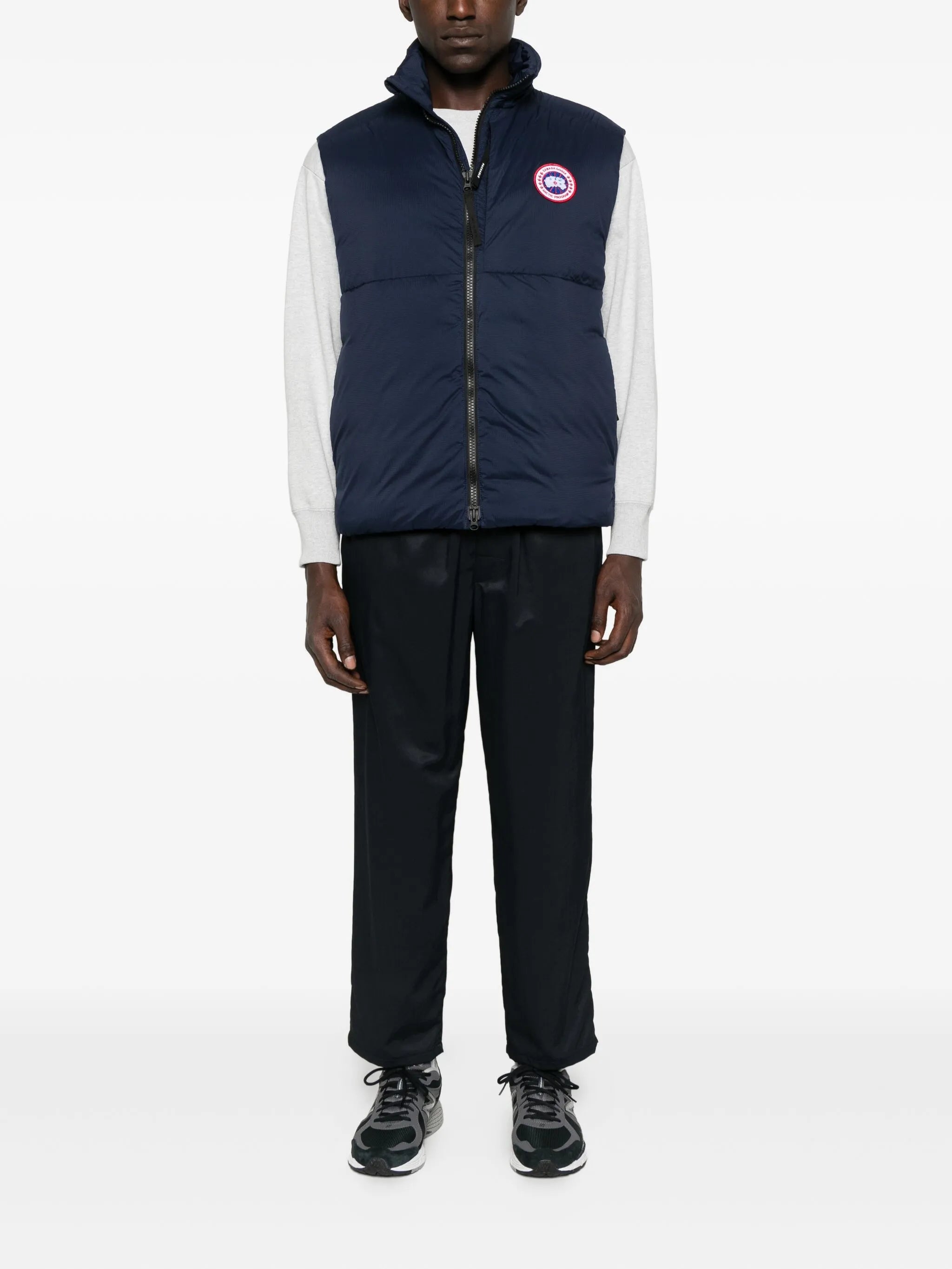 Lodge logo-patch quilted gilet