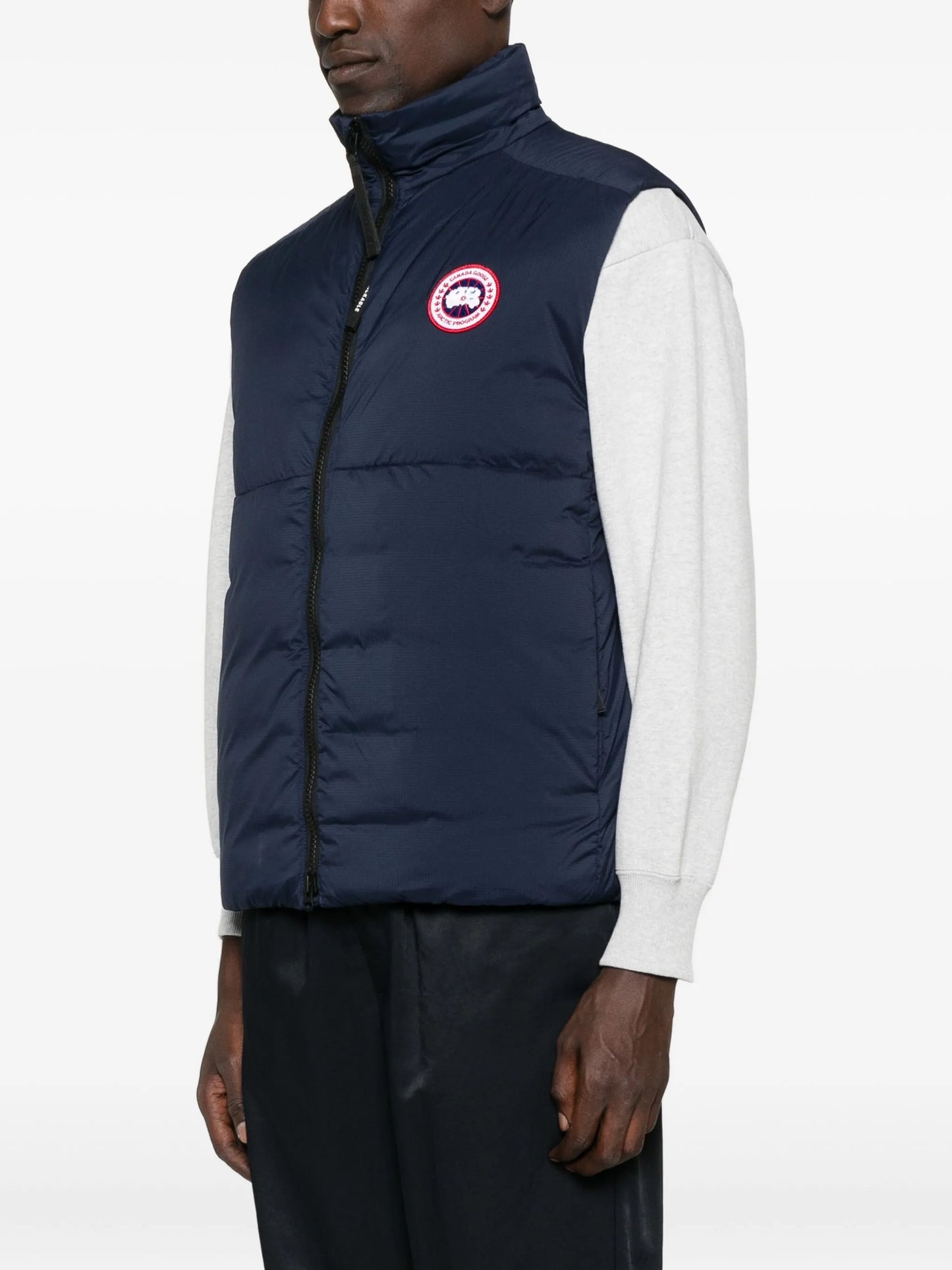 Lodge logo-patch quilted gilet