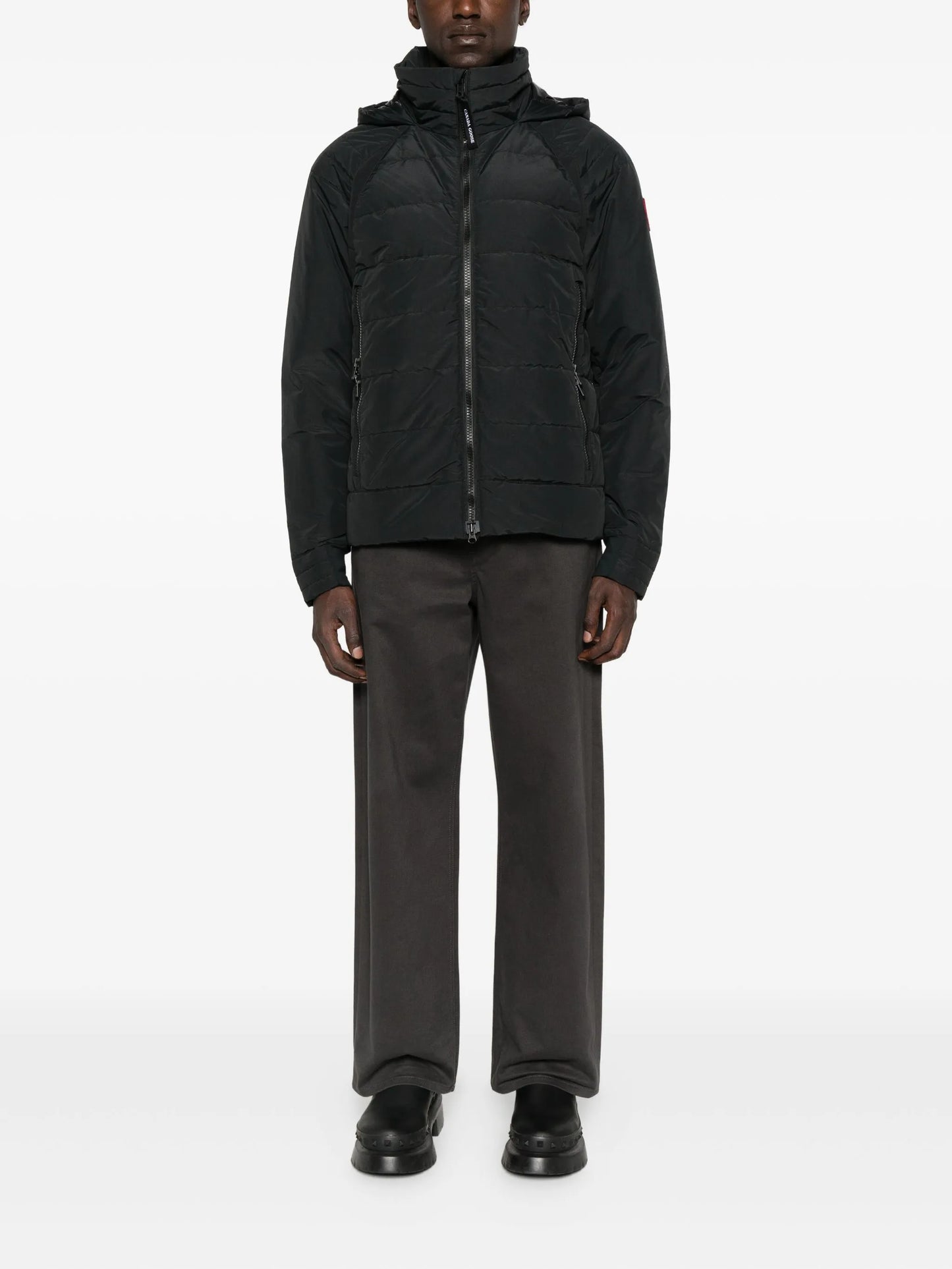 logo-patch padded jacket
