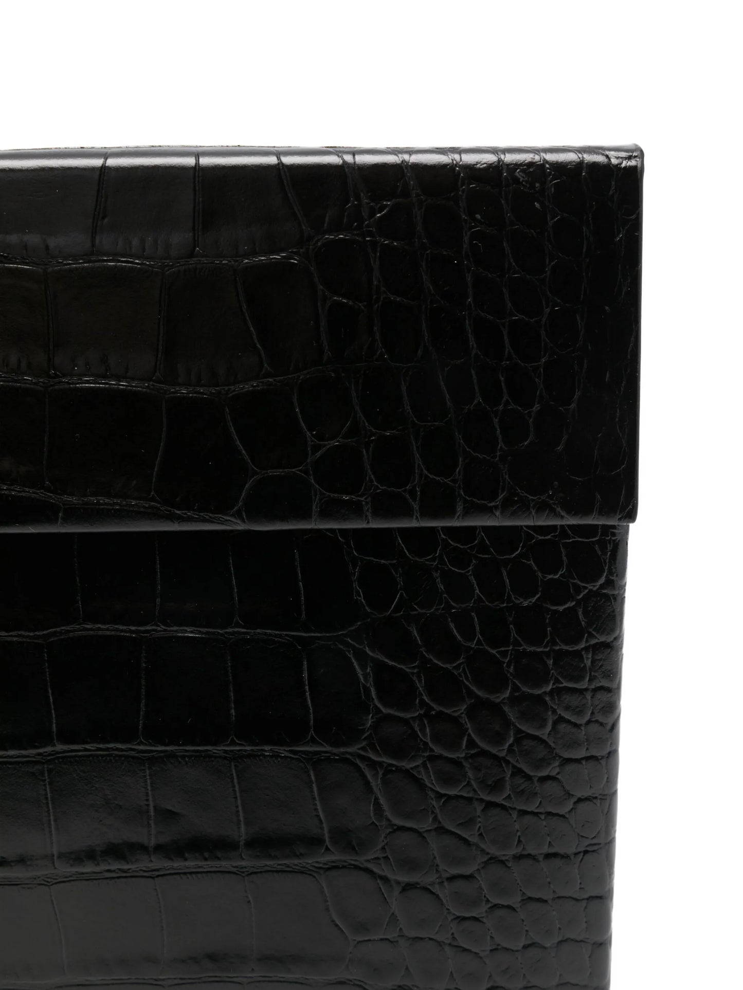 crocodile-pattern flap portfolio