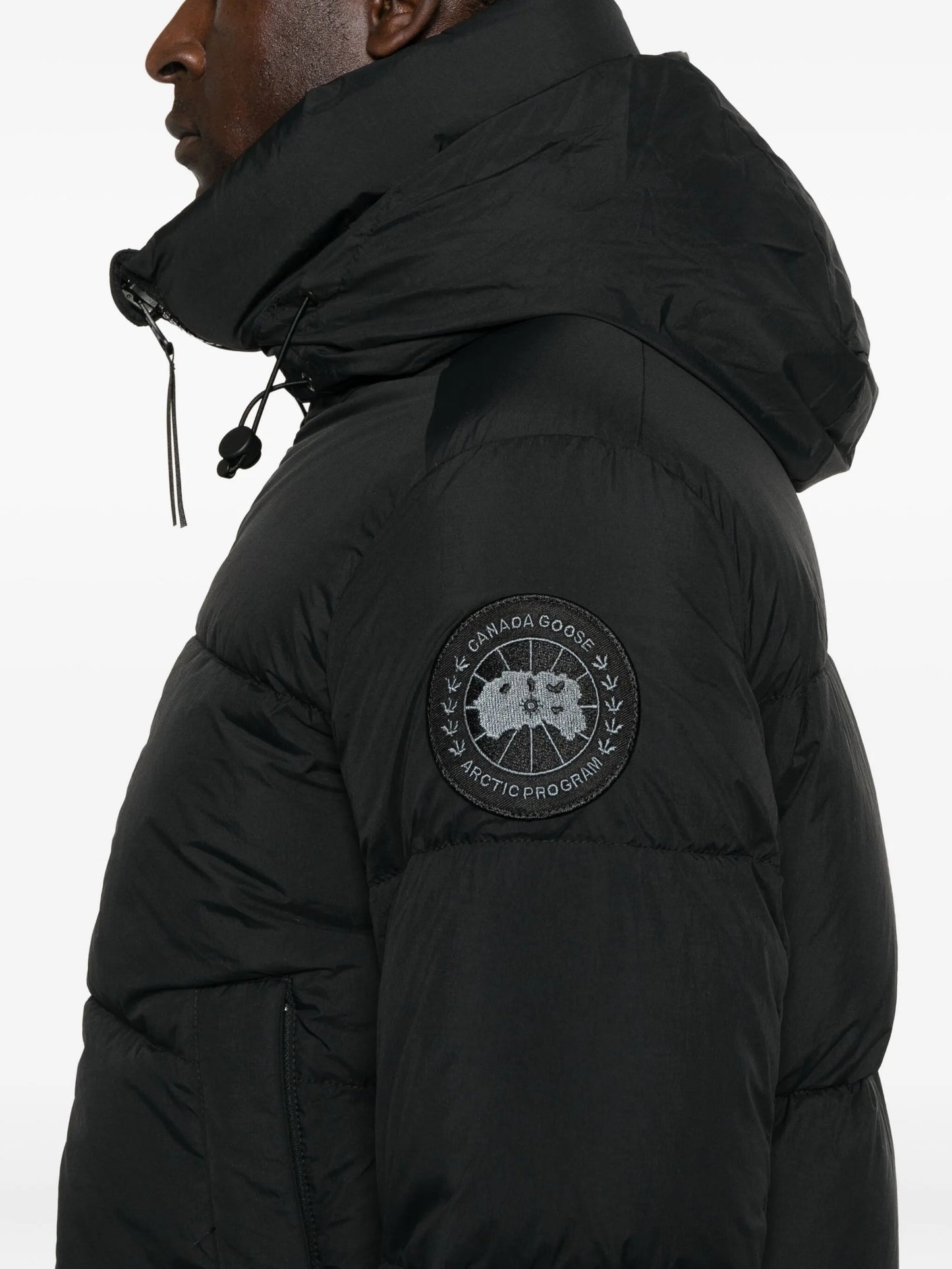 logo-motif puffer jacket