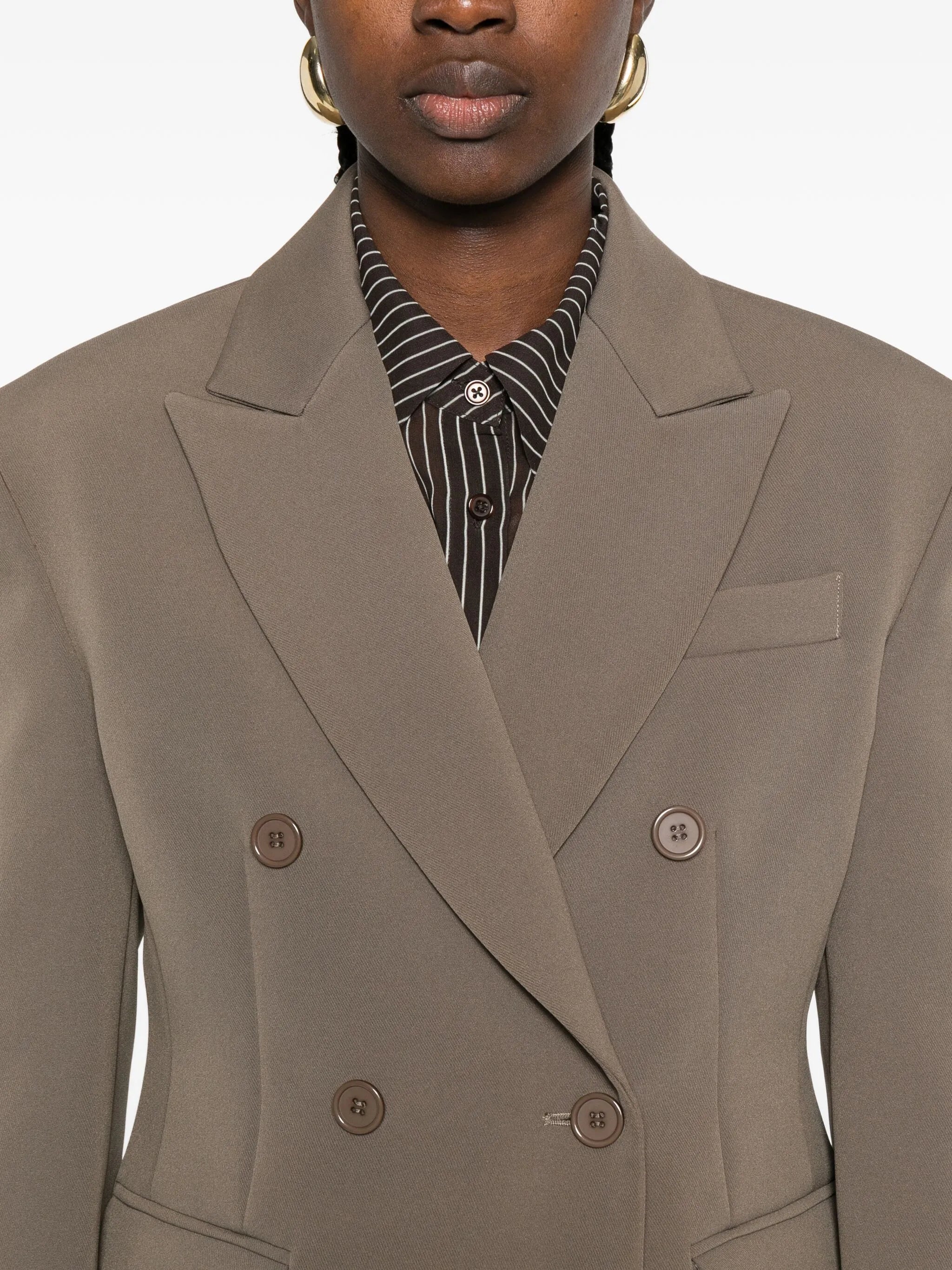 peak-lapel double-breasted blazer