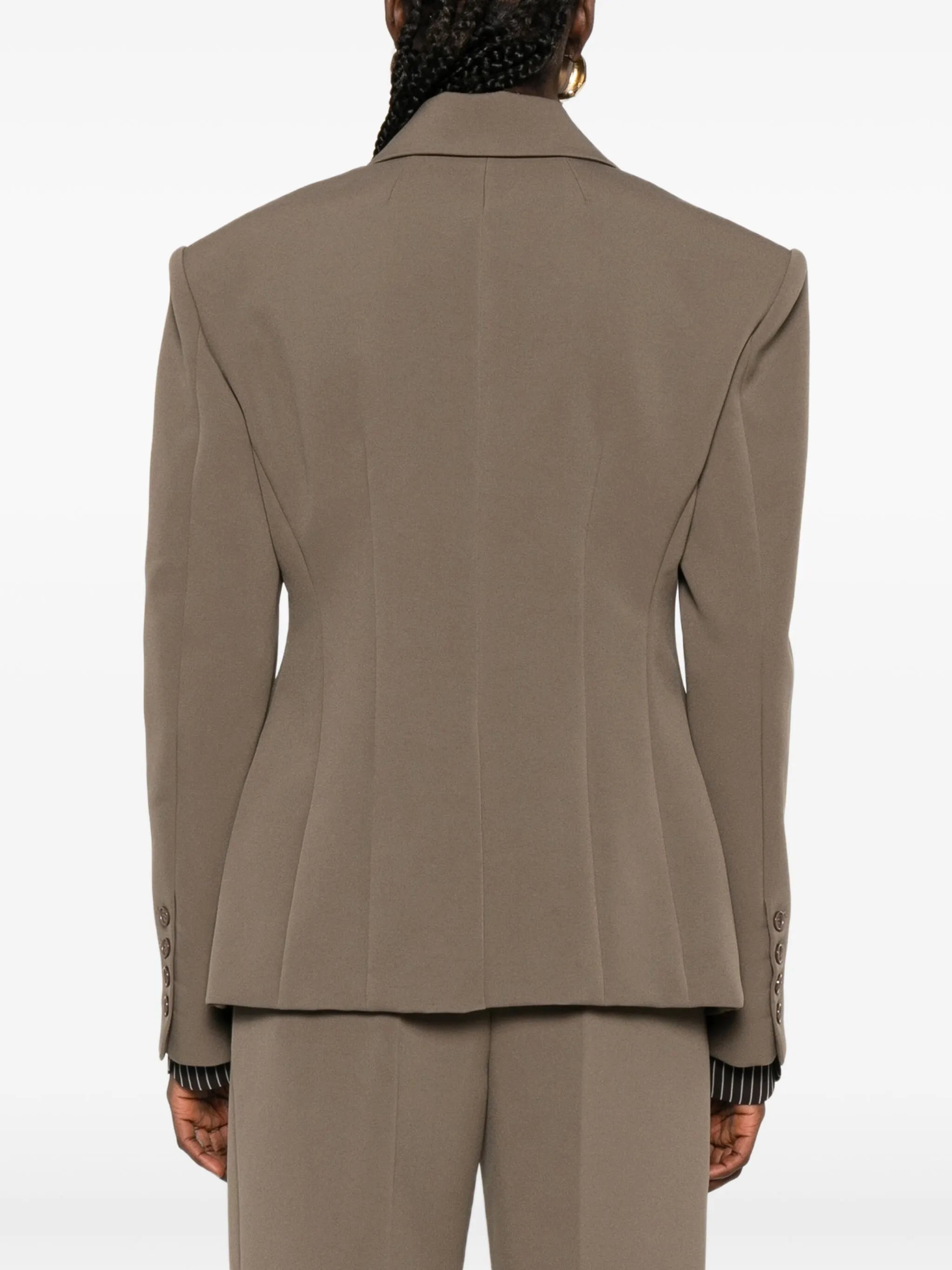 peak-lapel double-breasted blazer