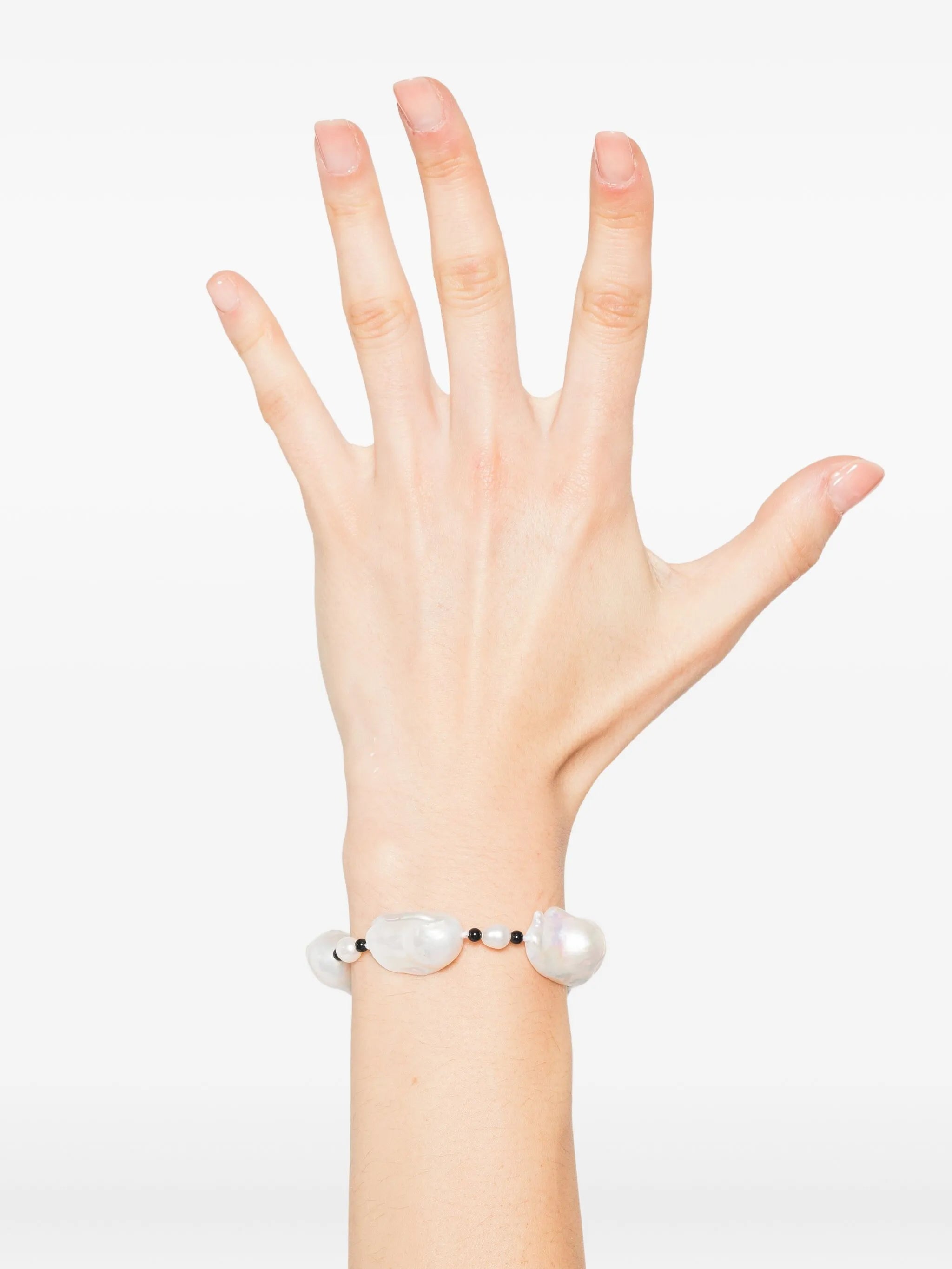 sterling silver Host pearl and onyx bracelet