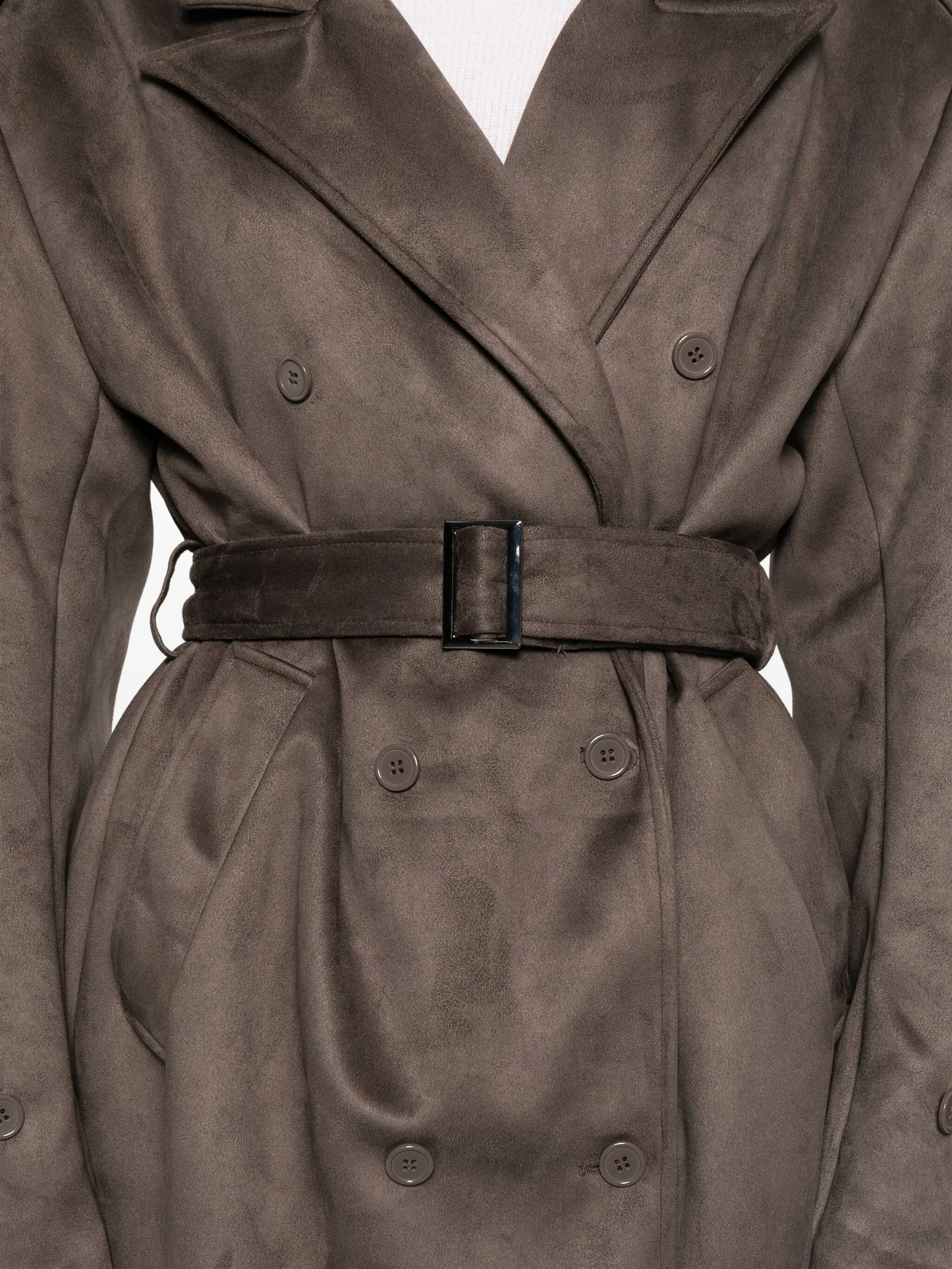 Pembroke belted double-breasted trench coat