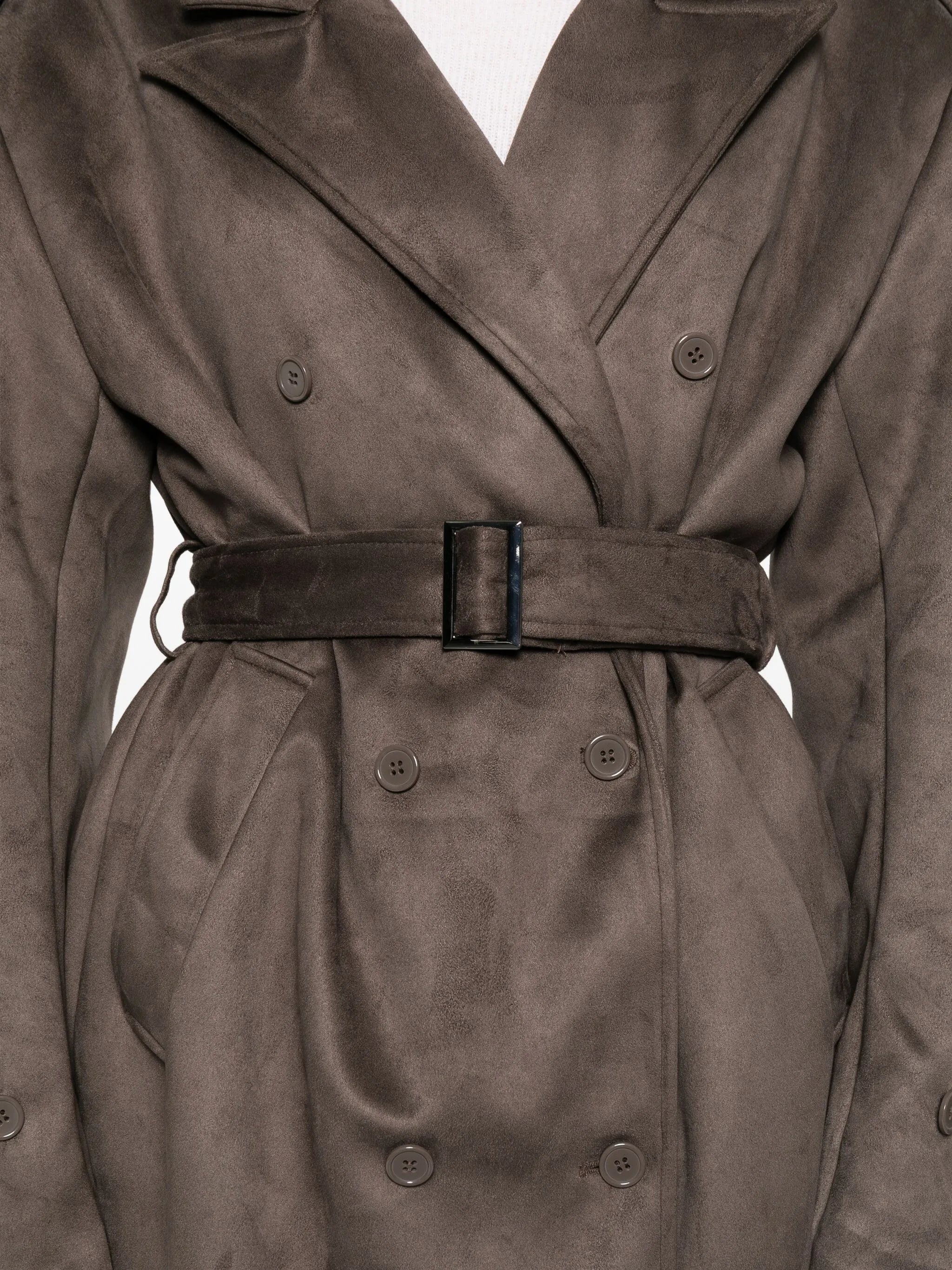 Pembroke belted double-breasted trench coat