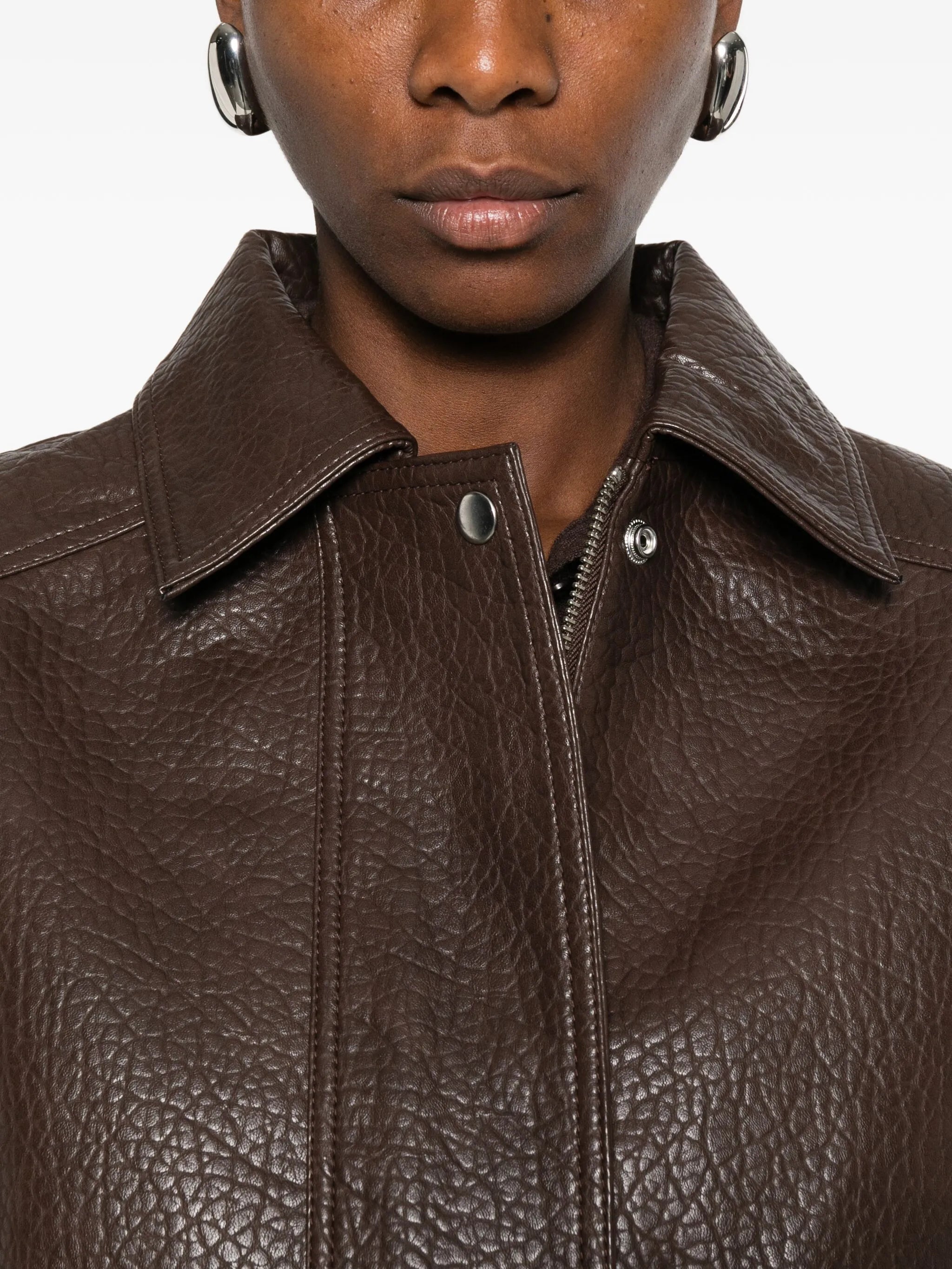 Prescott grained faux leather jacket