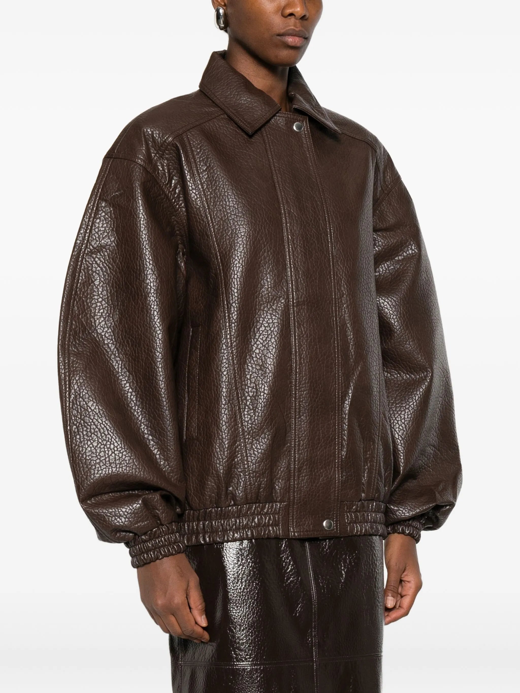 Prescott grained faux leather jacket