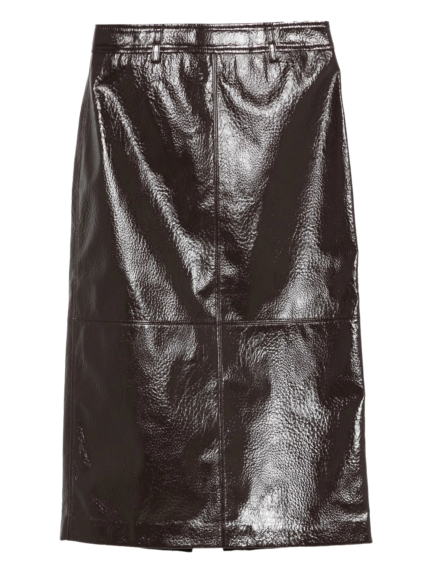 Taney crackled midi skirt