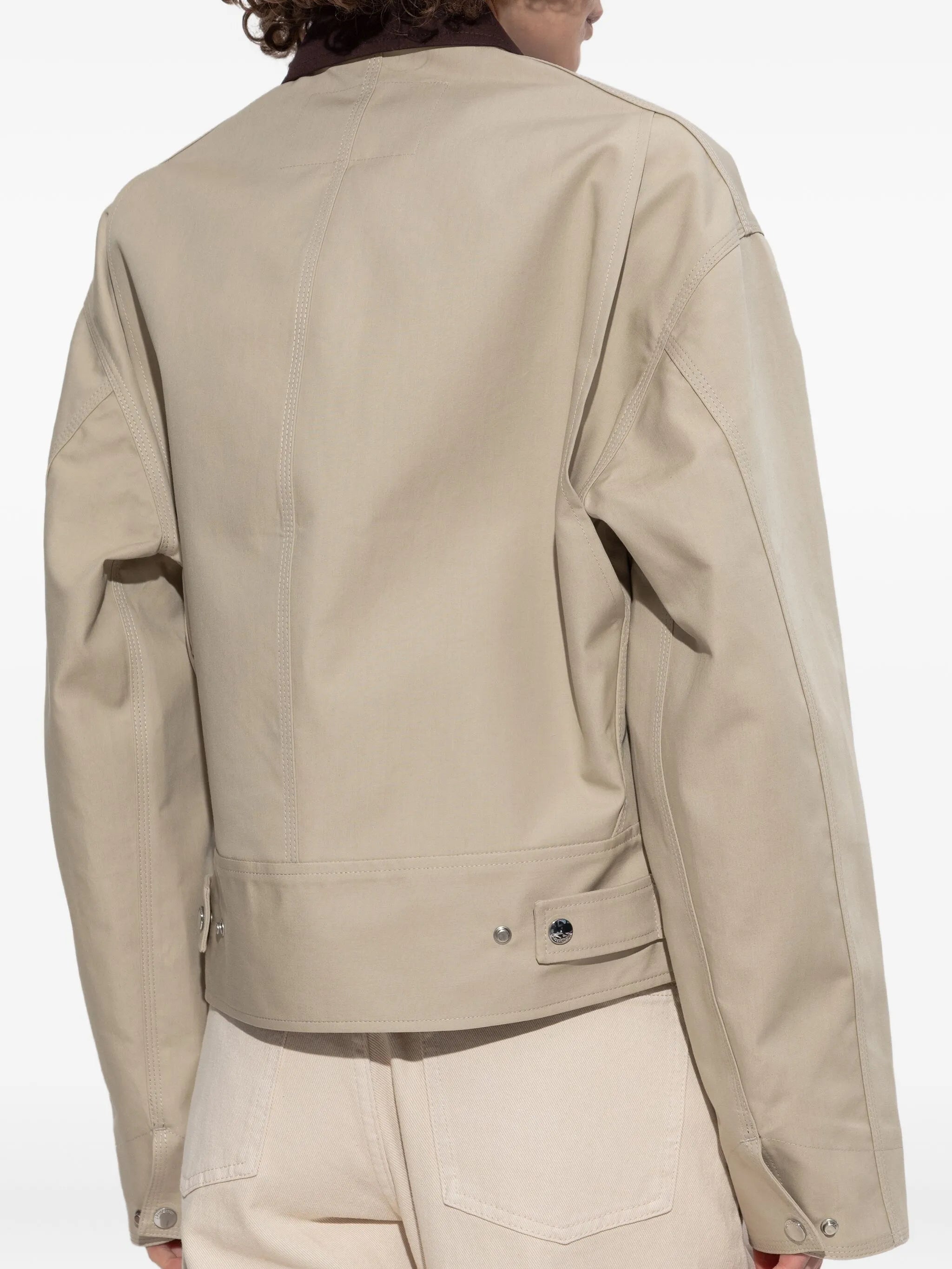 cropped zip-front jacket