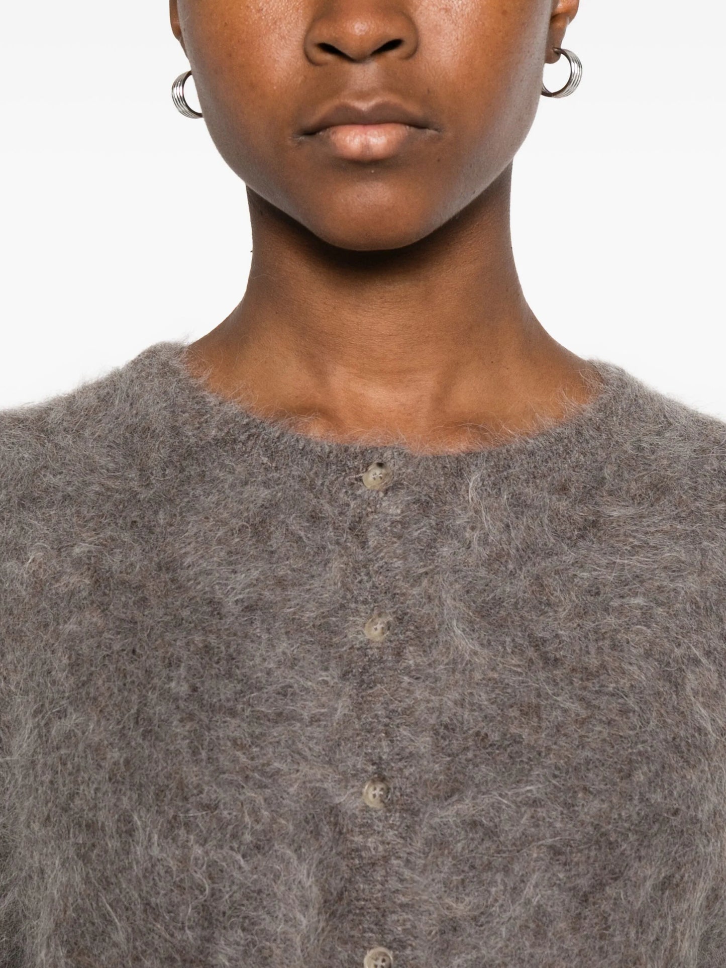 Knit cardigan alpaca wool