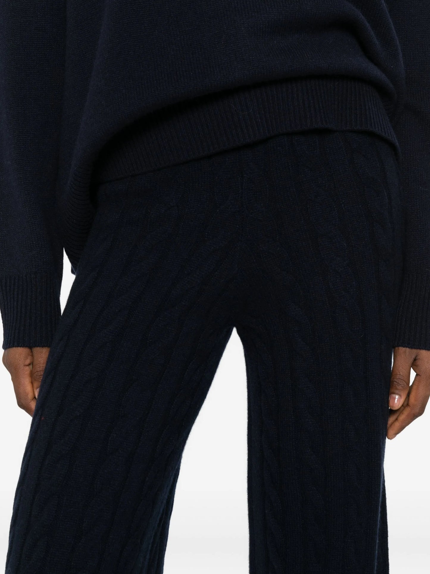 Cable knit pant wide leg