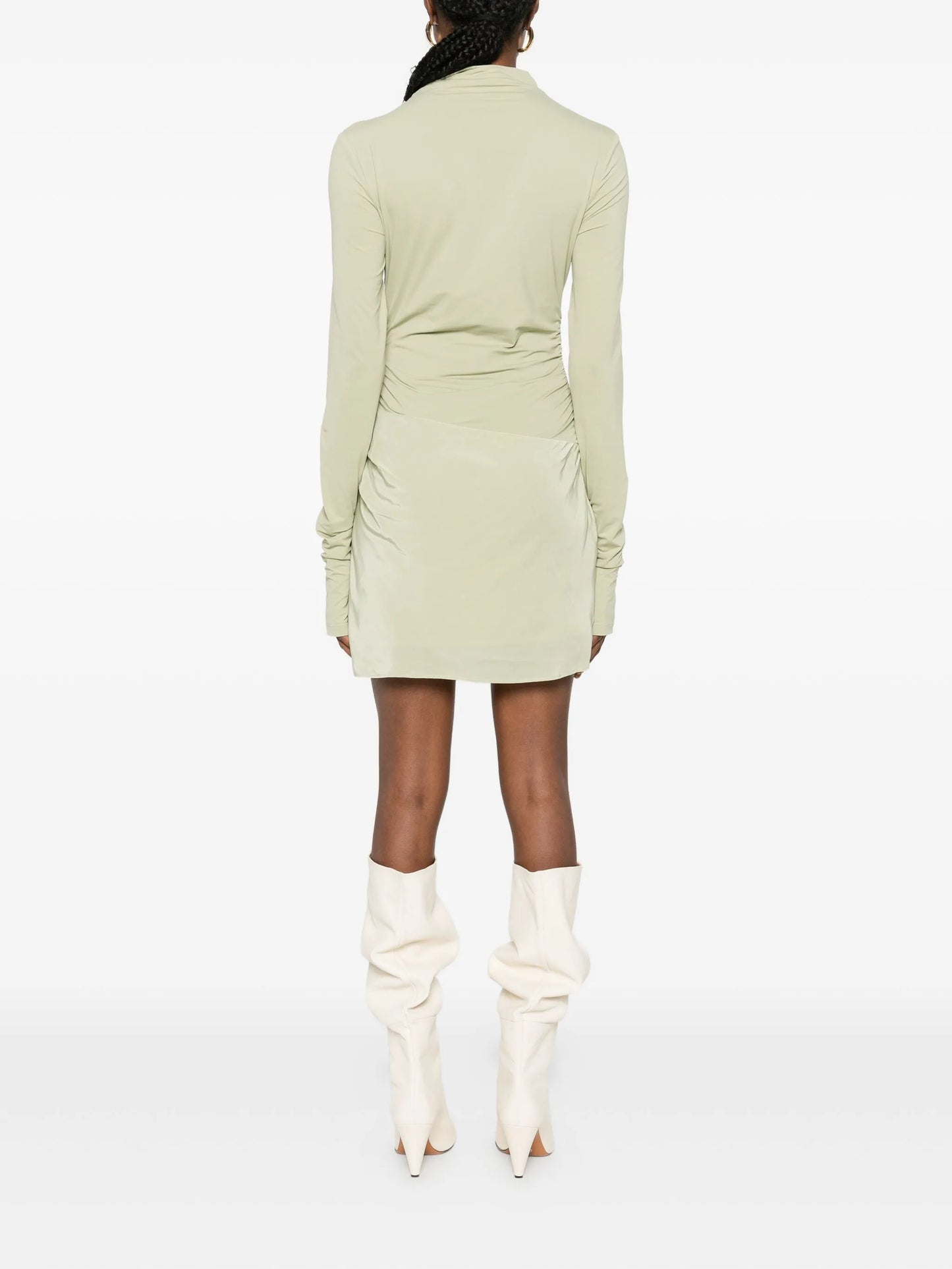 Milesi front-drape mini dress