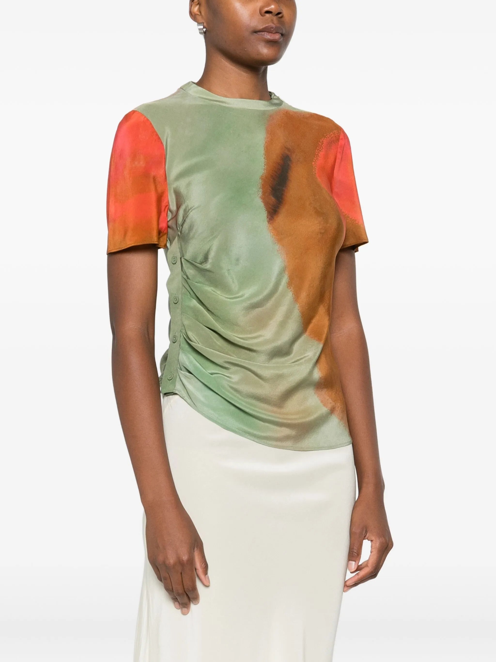 print buttoned top