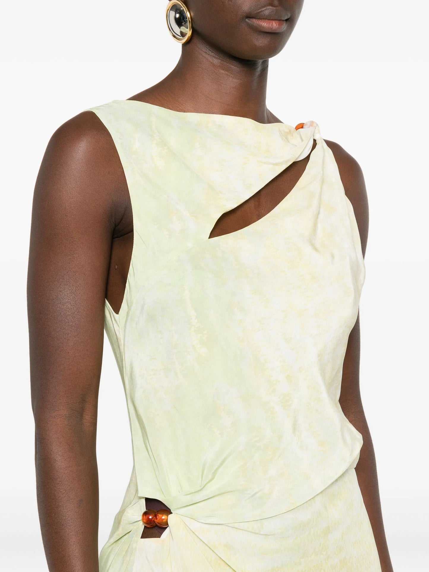 slit-detail gown