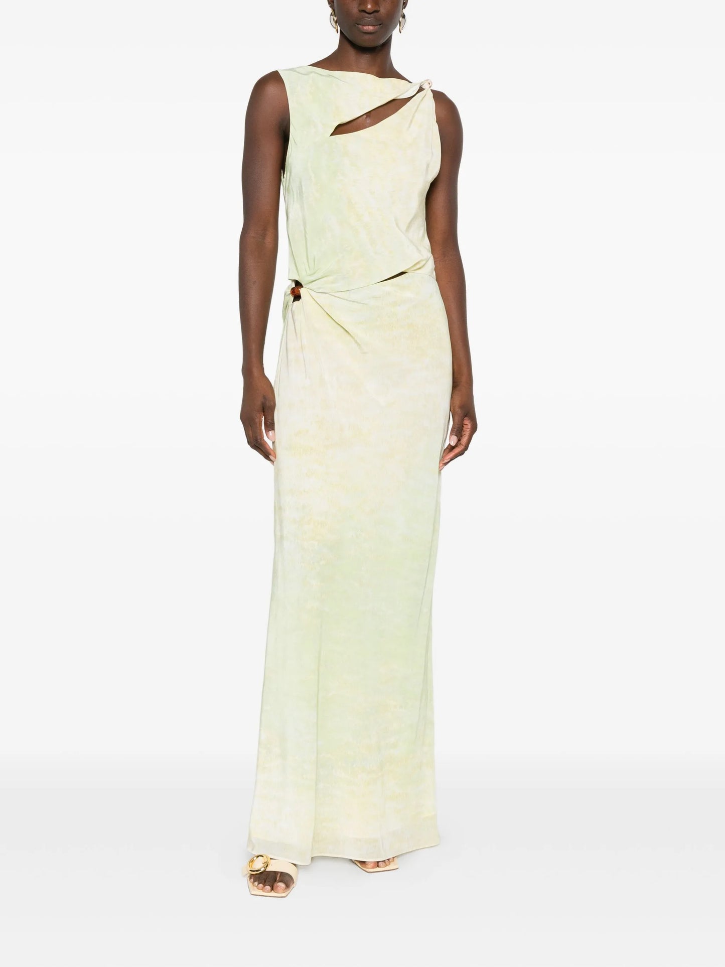 slit-detail gown
