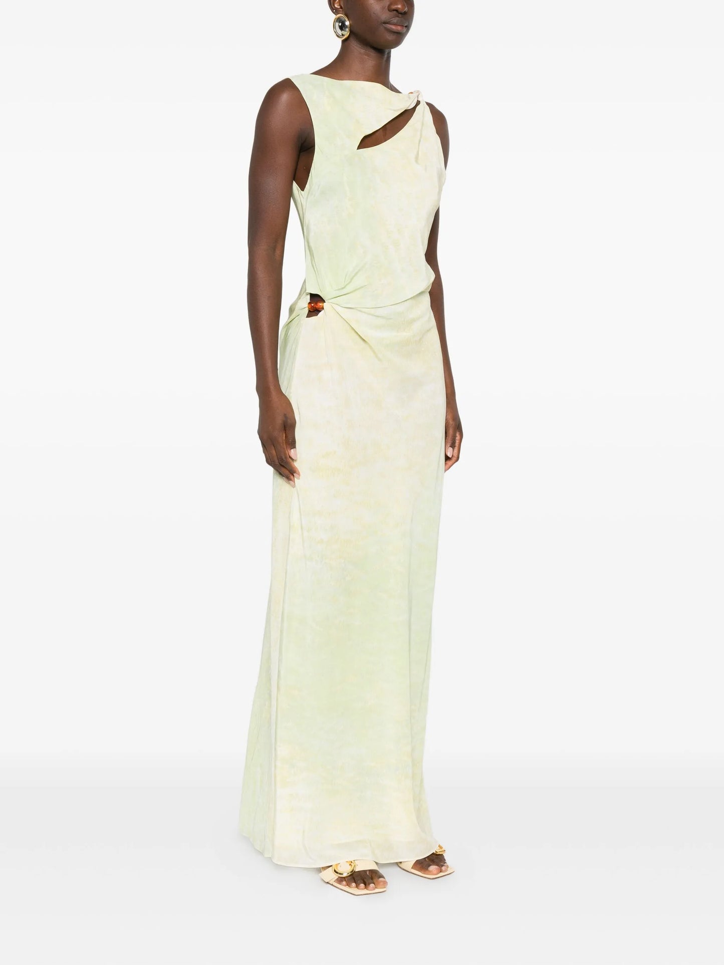 slit-detail gown