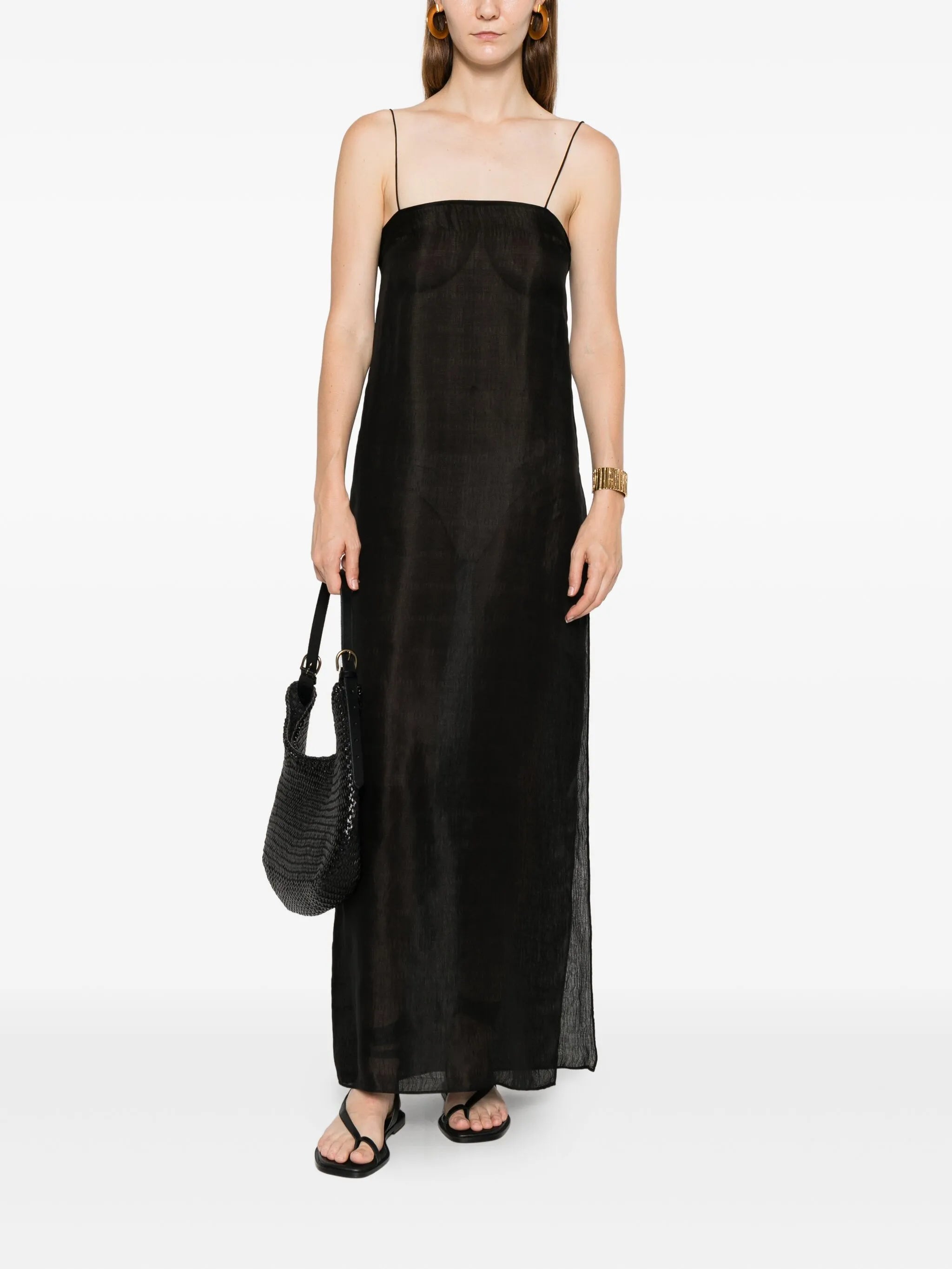 Sheer Cami midi dress