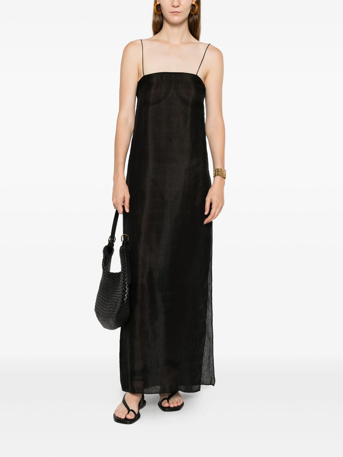 Sheer Cami midi dress