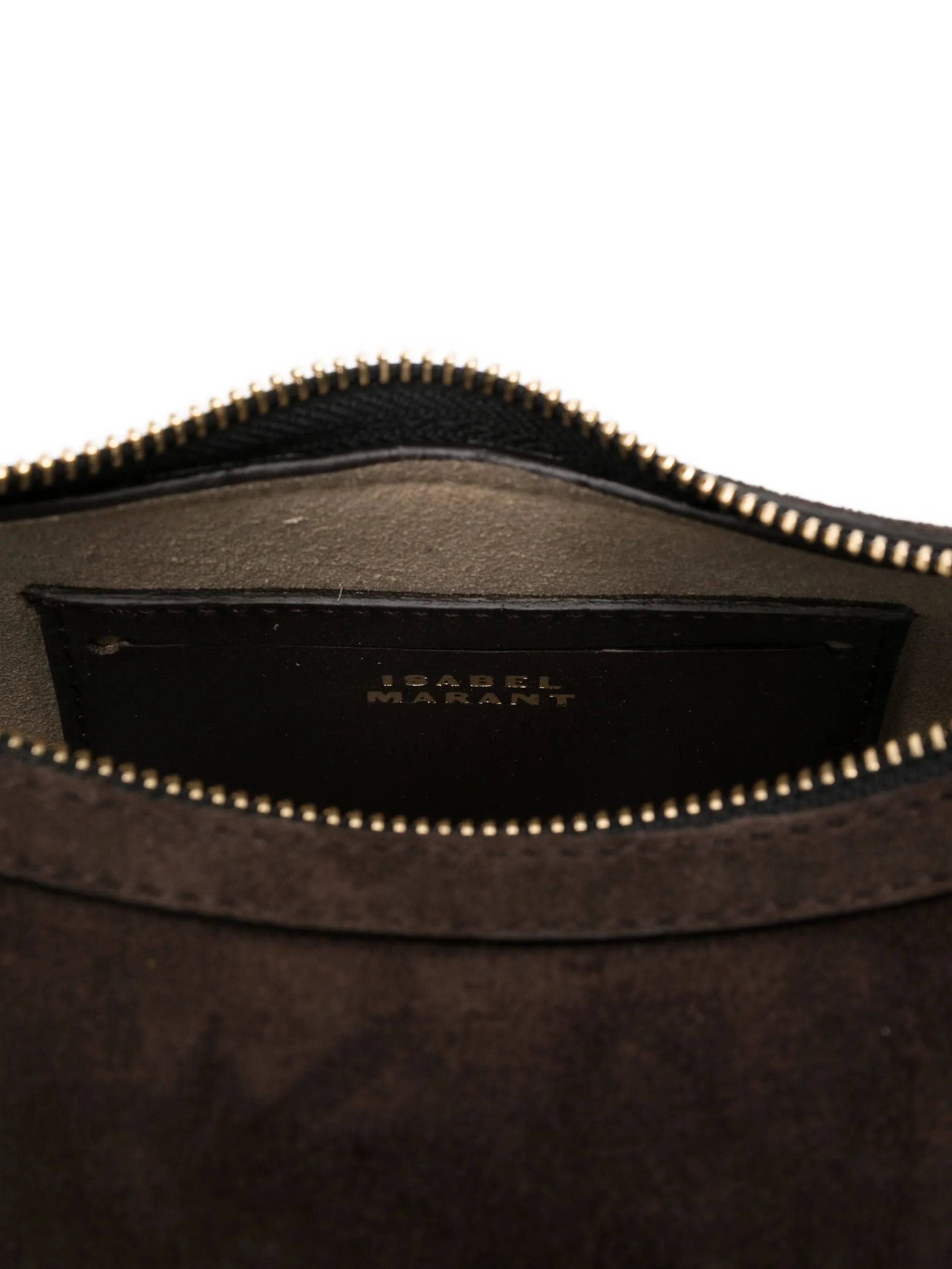 Oskan topstitch suede shoulder bag