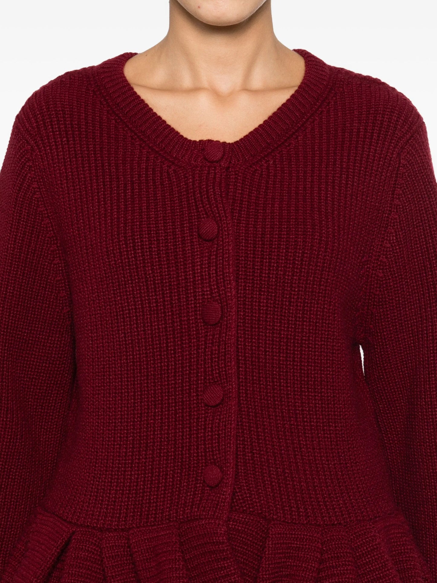 peplum-hem cardigan