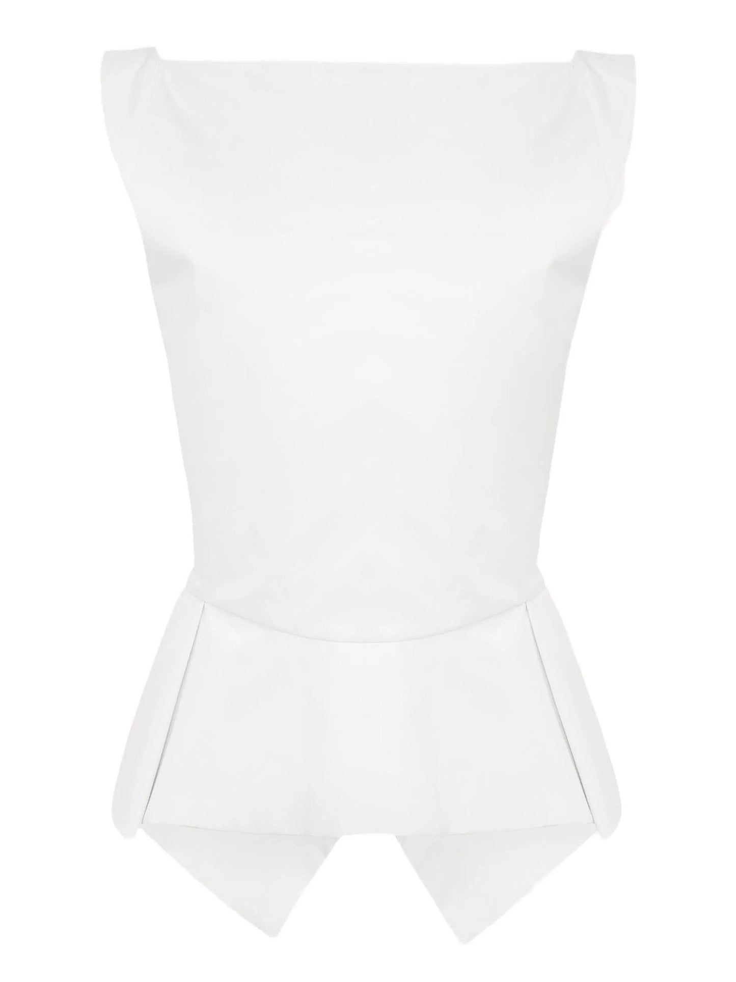 button-down pleated top
