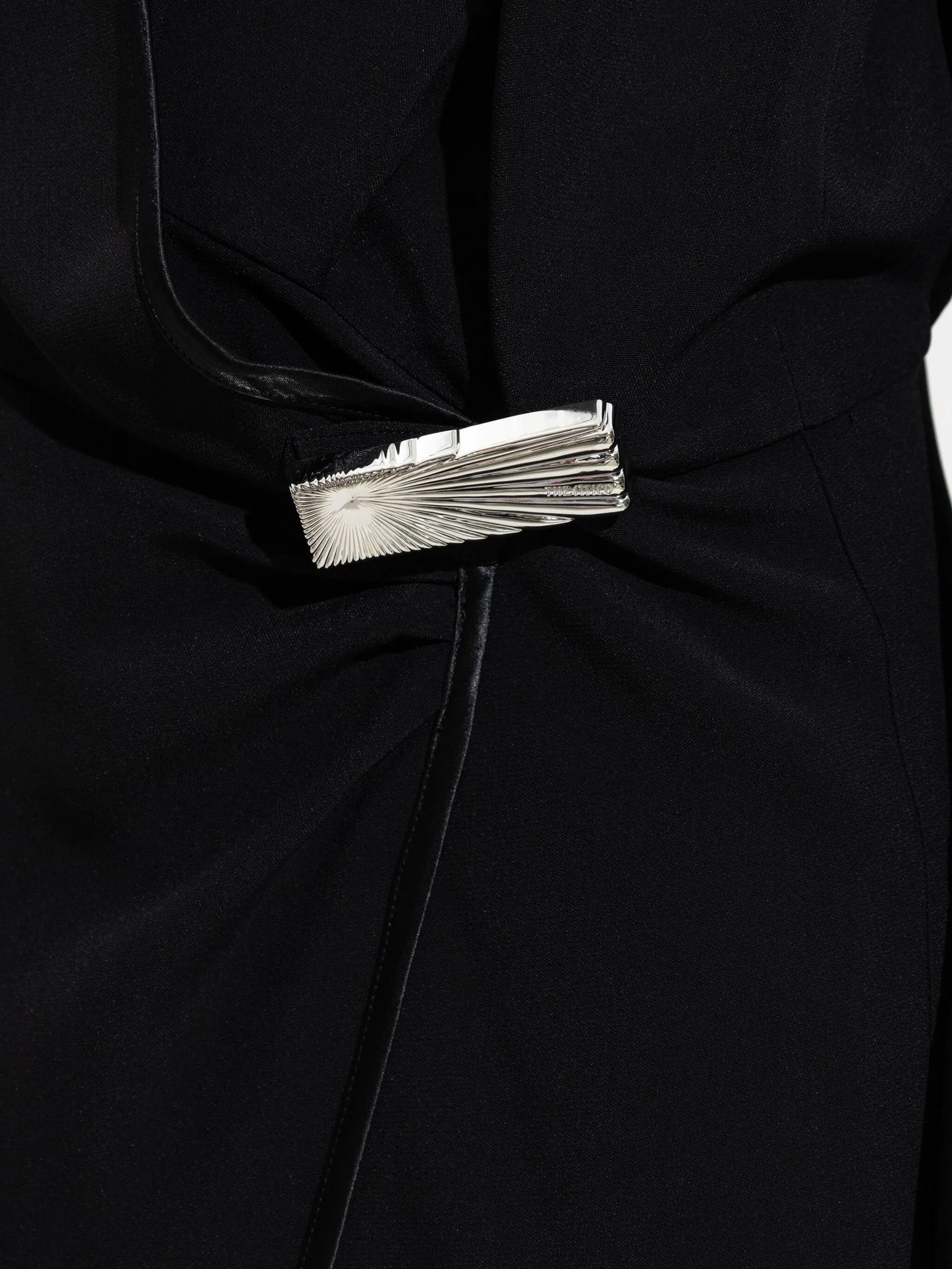 wrap-front split dress