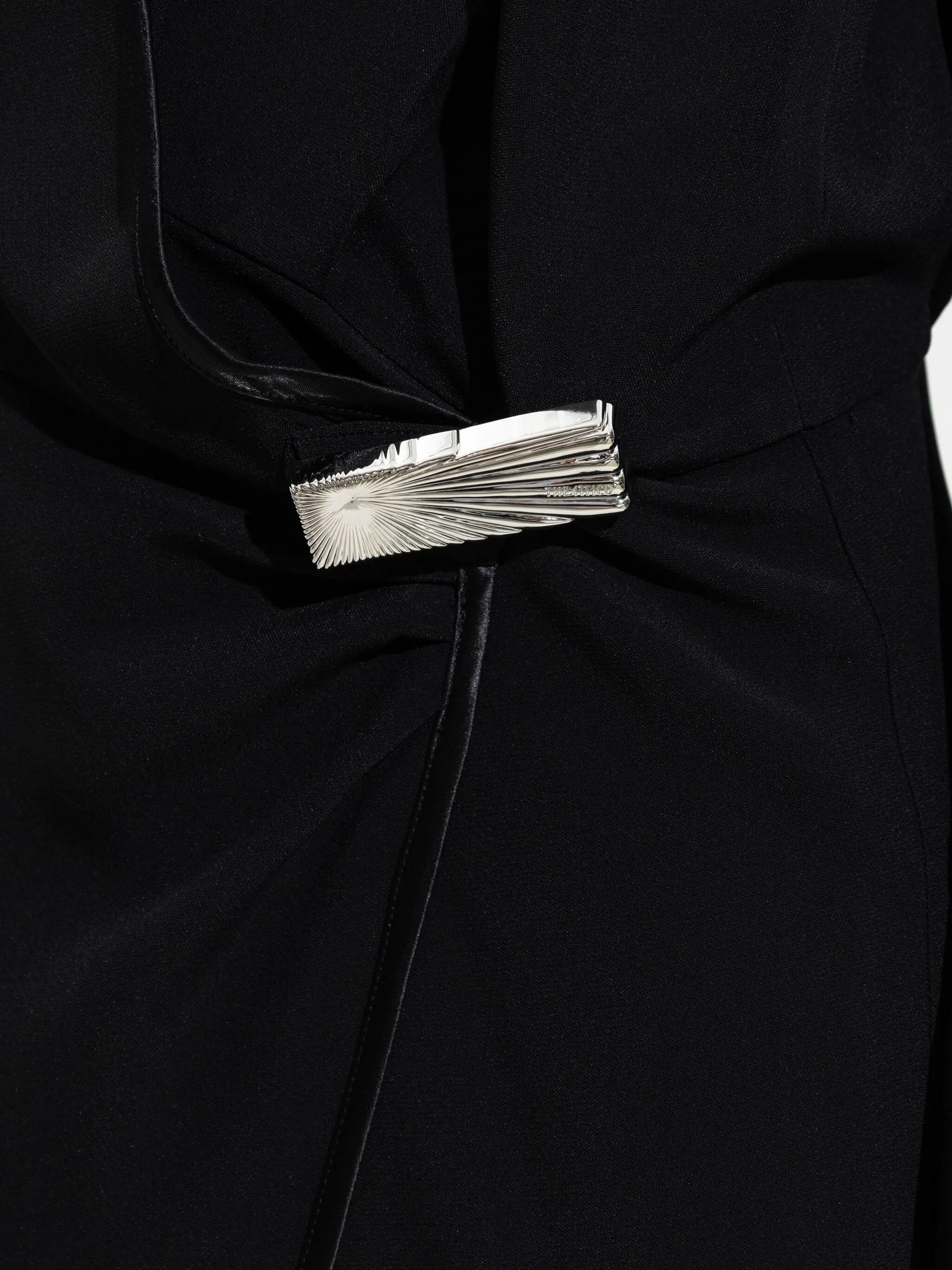 wrap-front split dress